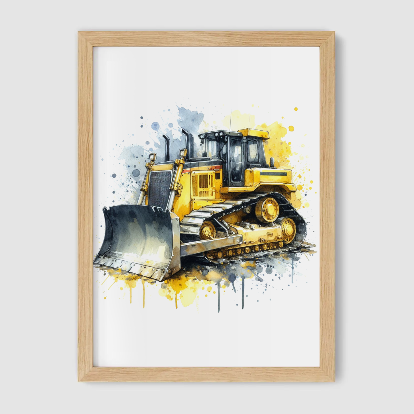 Yellow Bulldozer Print - Construction Collection