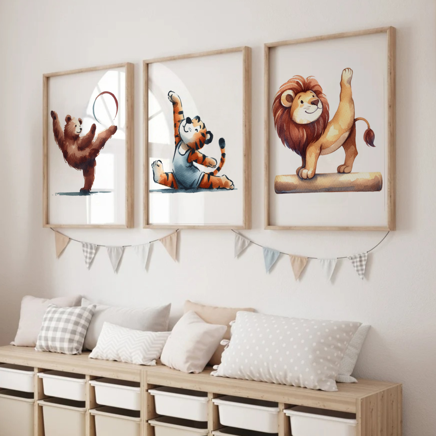 Animal Gymnastics Print Set