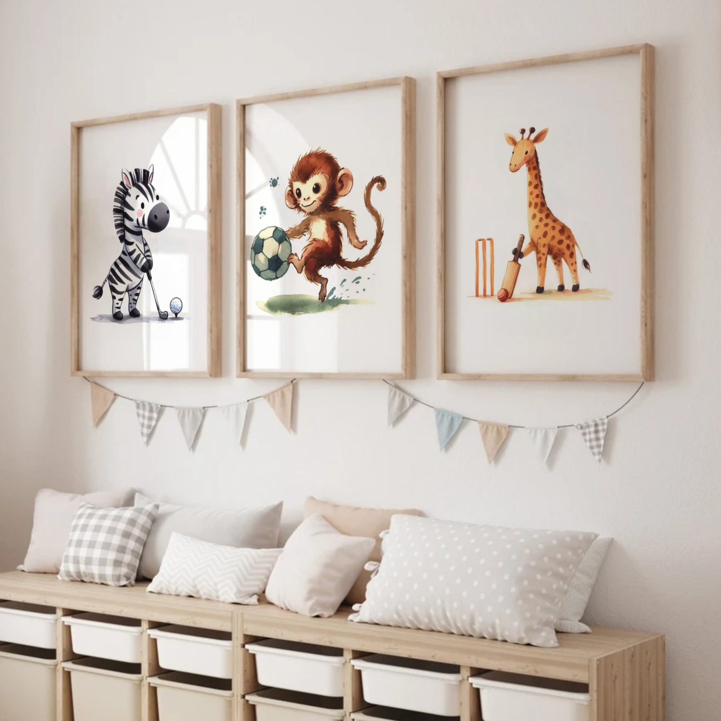 Animal Sports Print Set