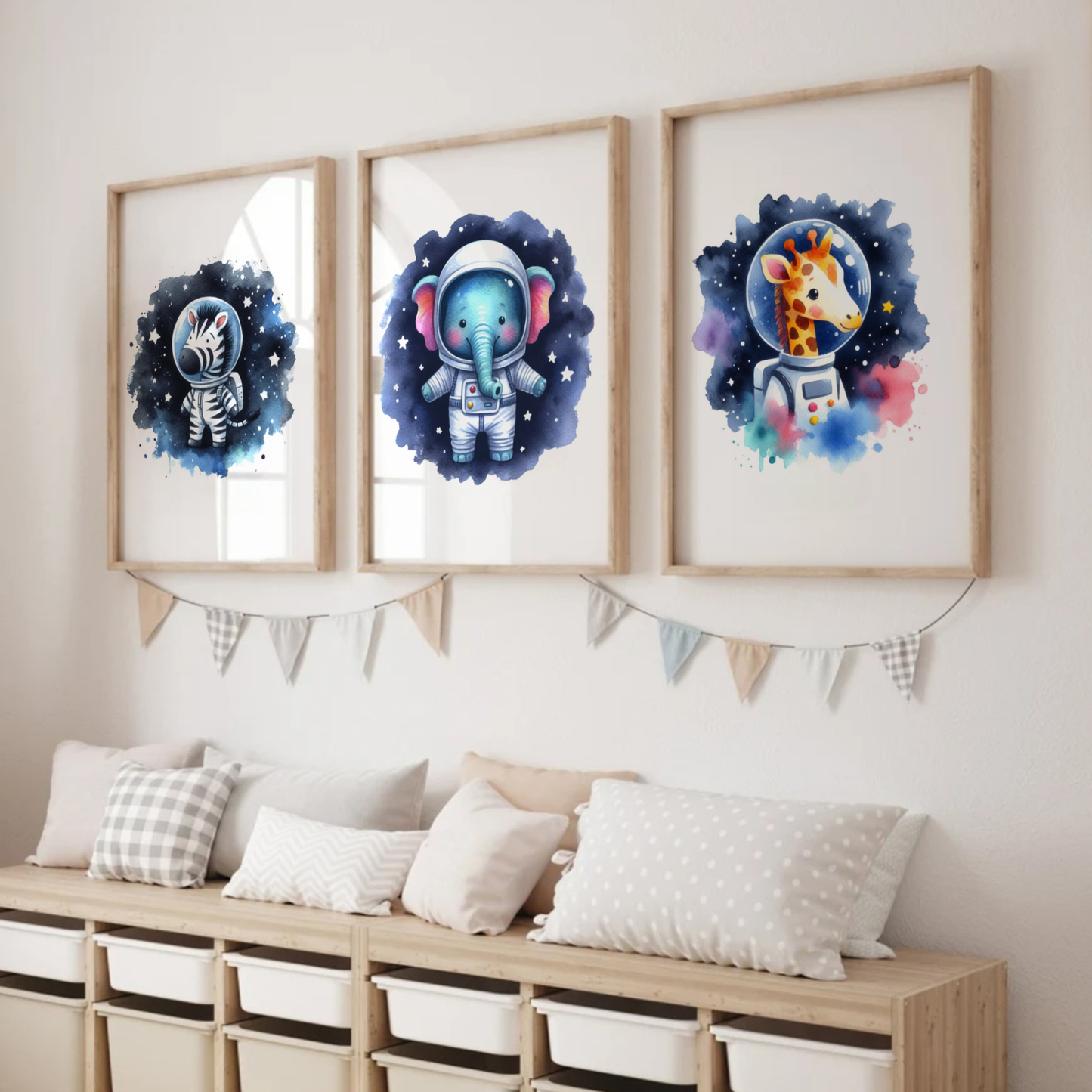 Animal Astronaut Print Set
