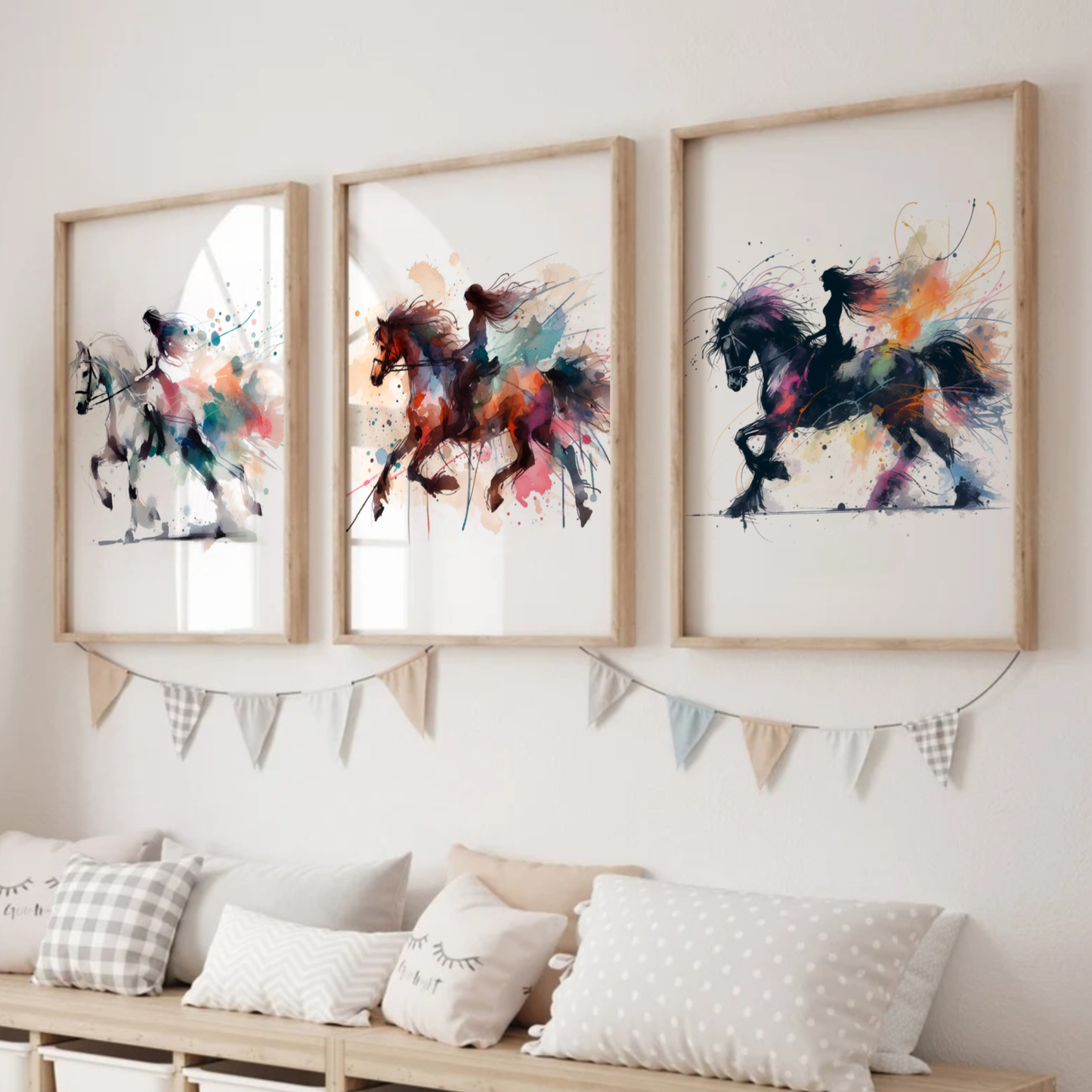 Horse & Rider Prints - Horse & Pony Collection Set of 3