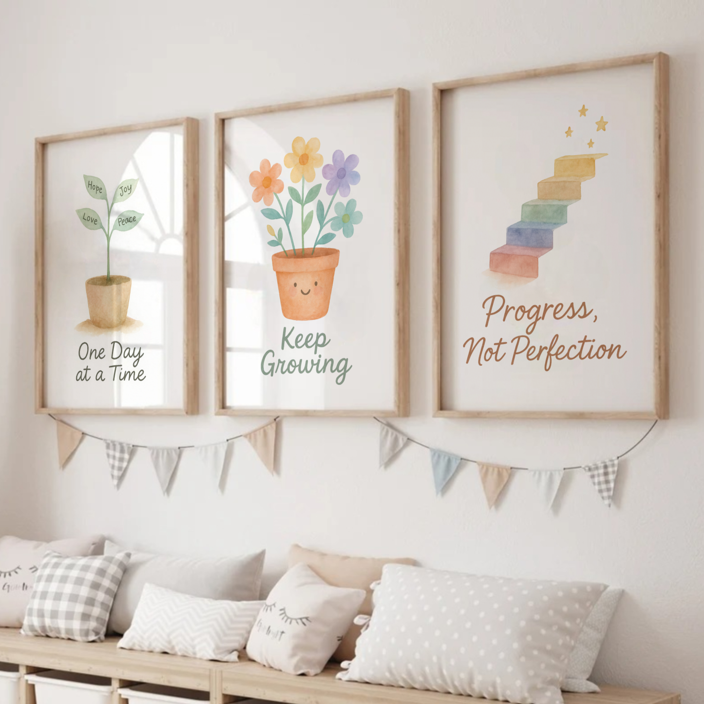 Gentle Growth Print Set - Rainbow & Positivity Collection Set of 3