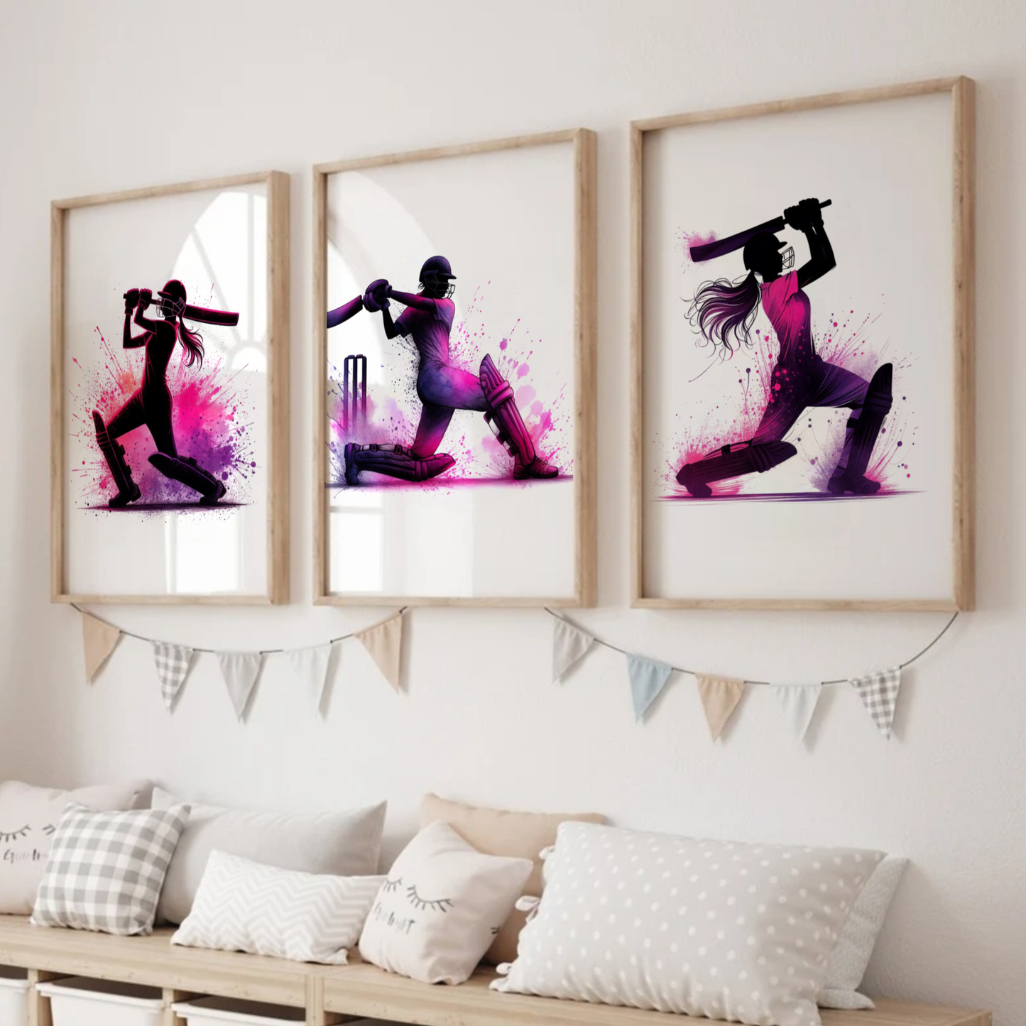 Girls Pink Cricket Print Set - Cricket Collection Set of 3