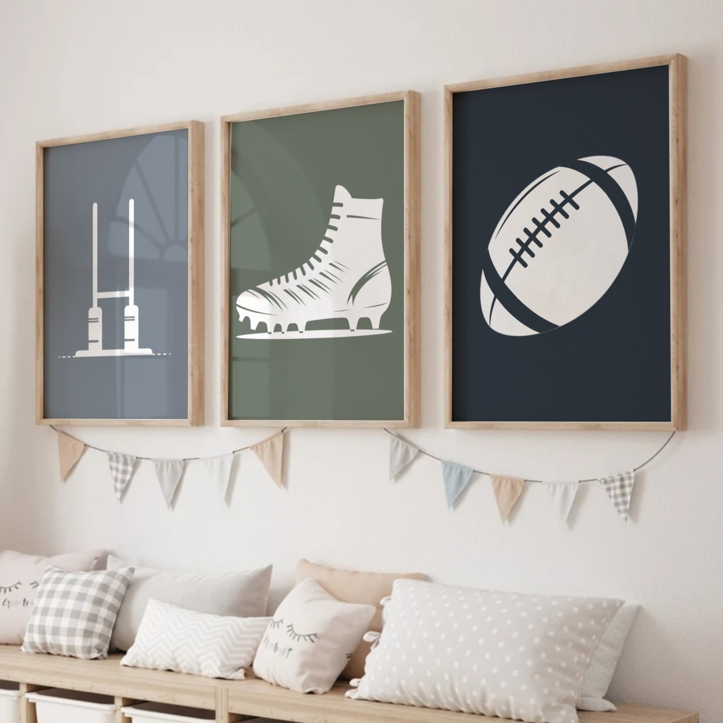 2D Rugby Print Set - Rugby Collection Set of 3