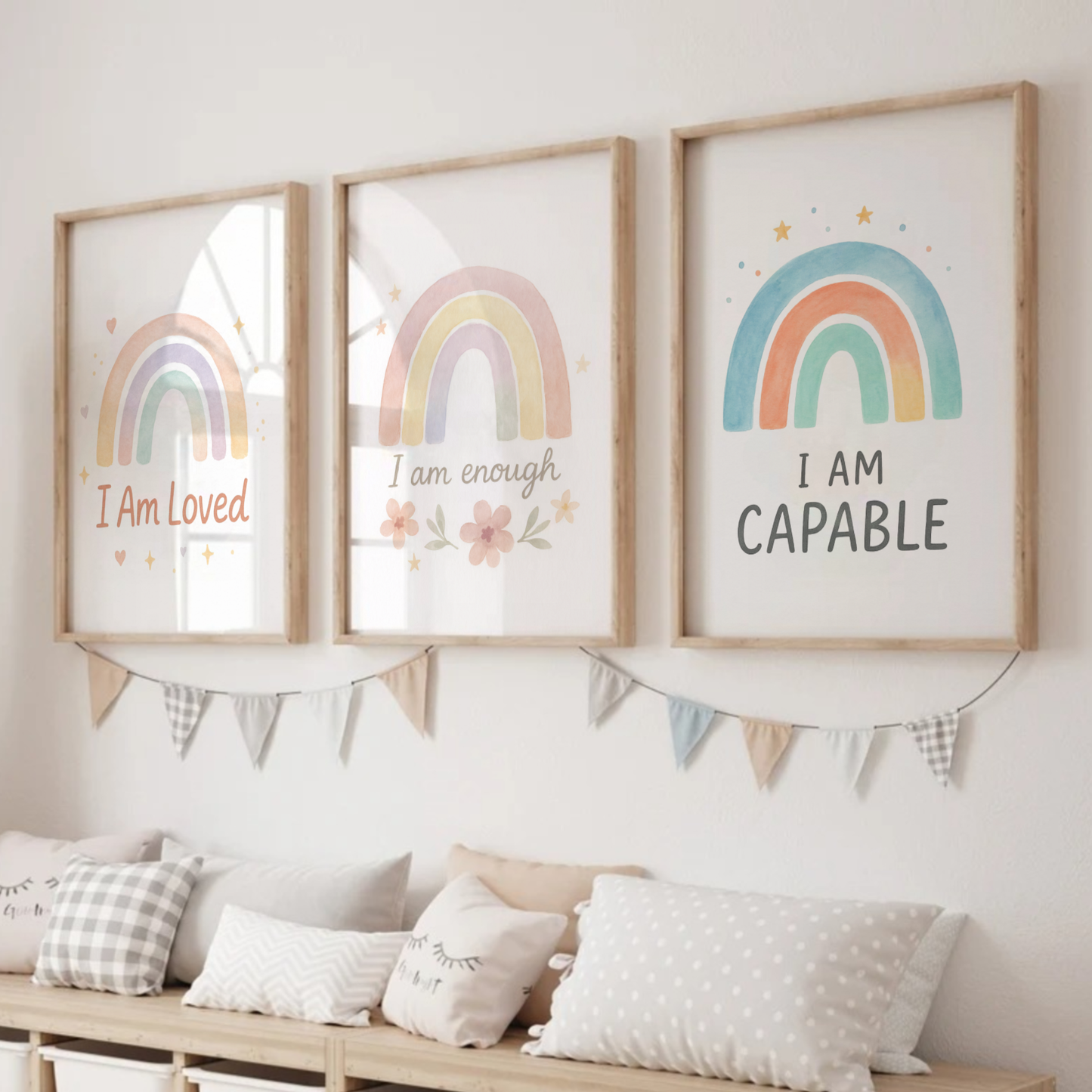 Affirmation Arches Print Set - Rainbow & Positivity Collection Set of 3