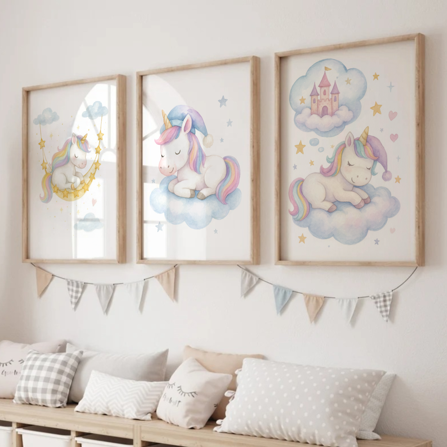Starlight Slumber Unicorn Print Set - Unicorns Collection Set of 3