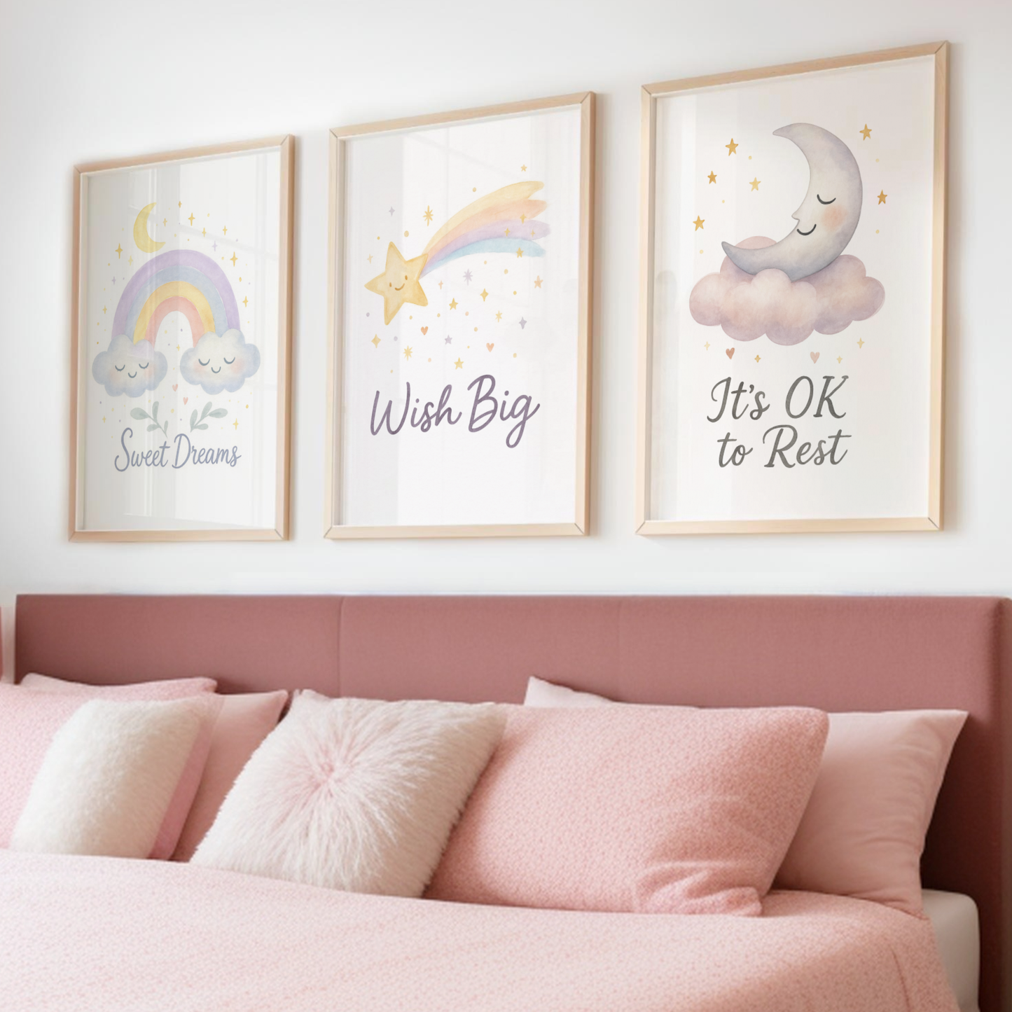 Bedtime Positivity Print Set - Rainbow & Positivity Collection Set of 3