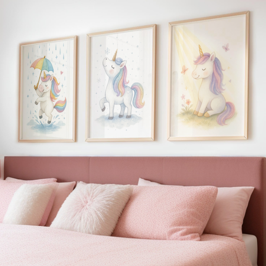 Weather Wonders Unicorn Print Set - Unicorns Collection Set of 3