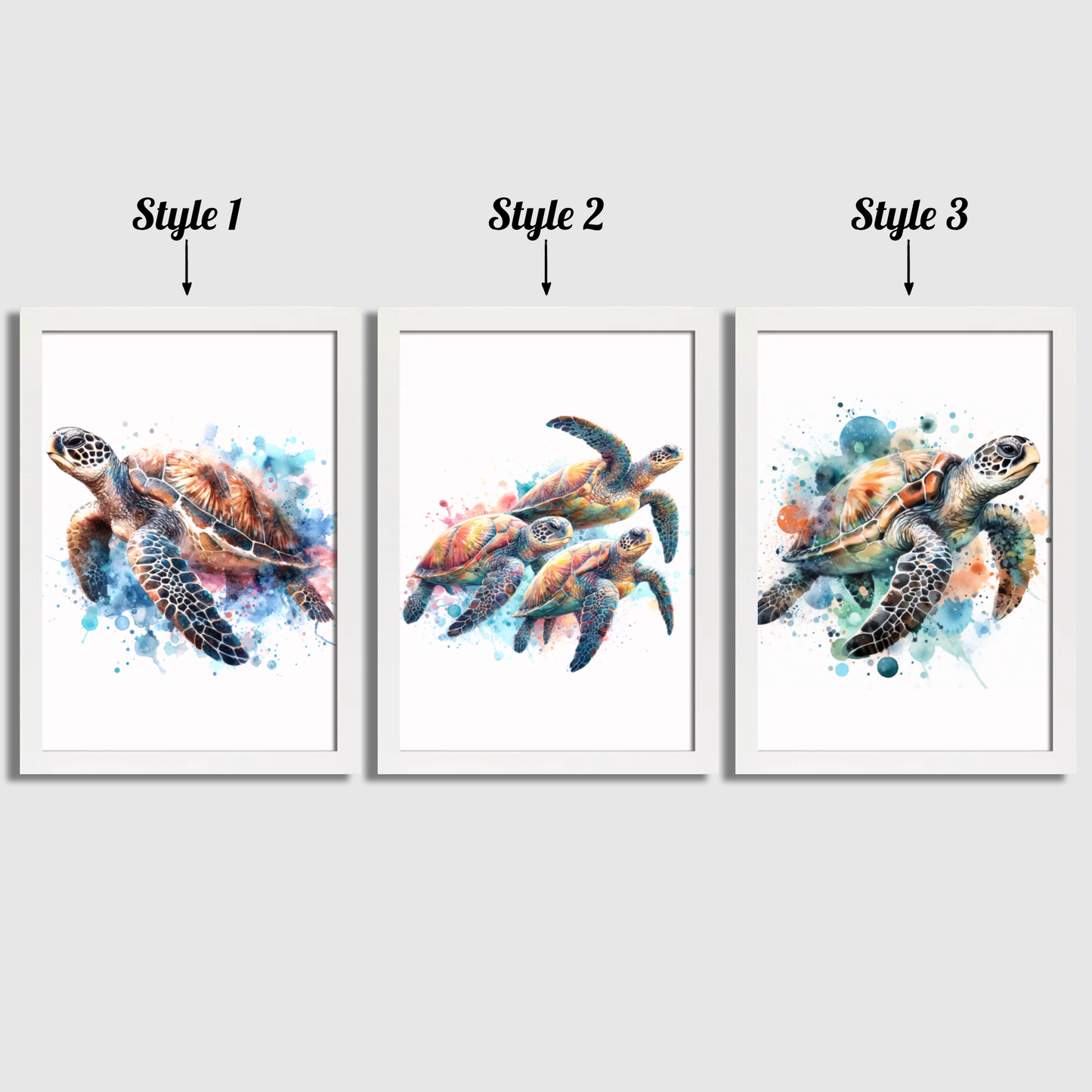 Sea Turtle Print Set