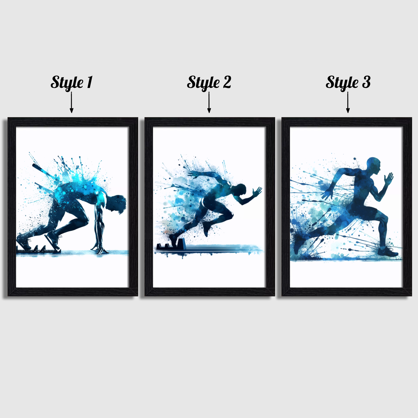 Blue Athletics Print Set