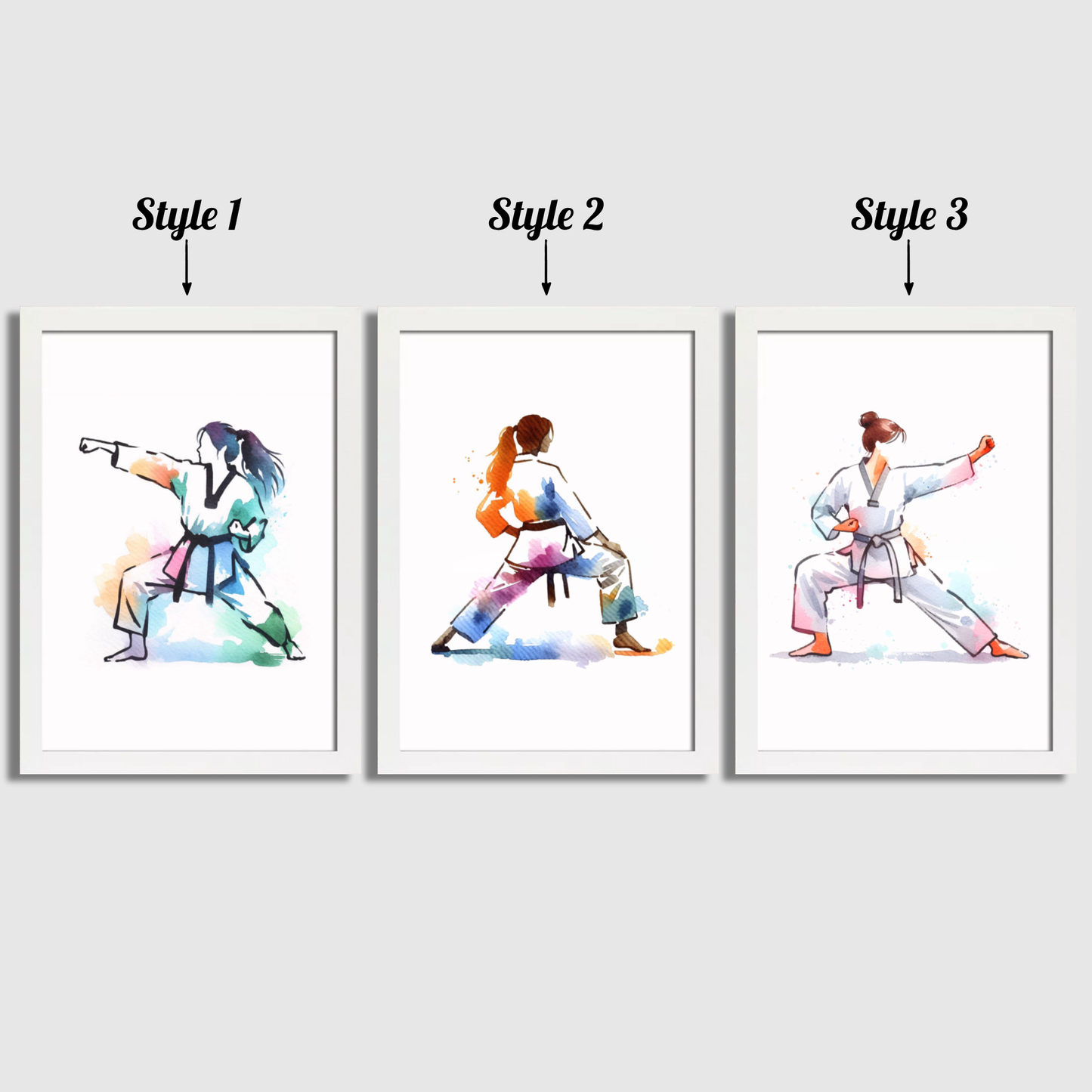 Girls Taekwondo Print Set