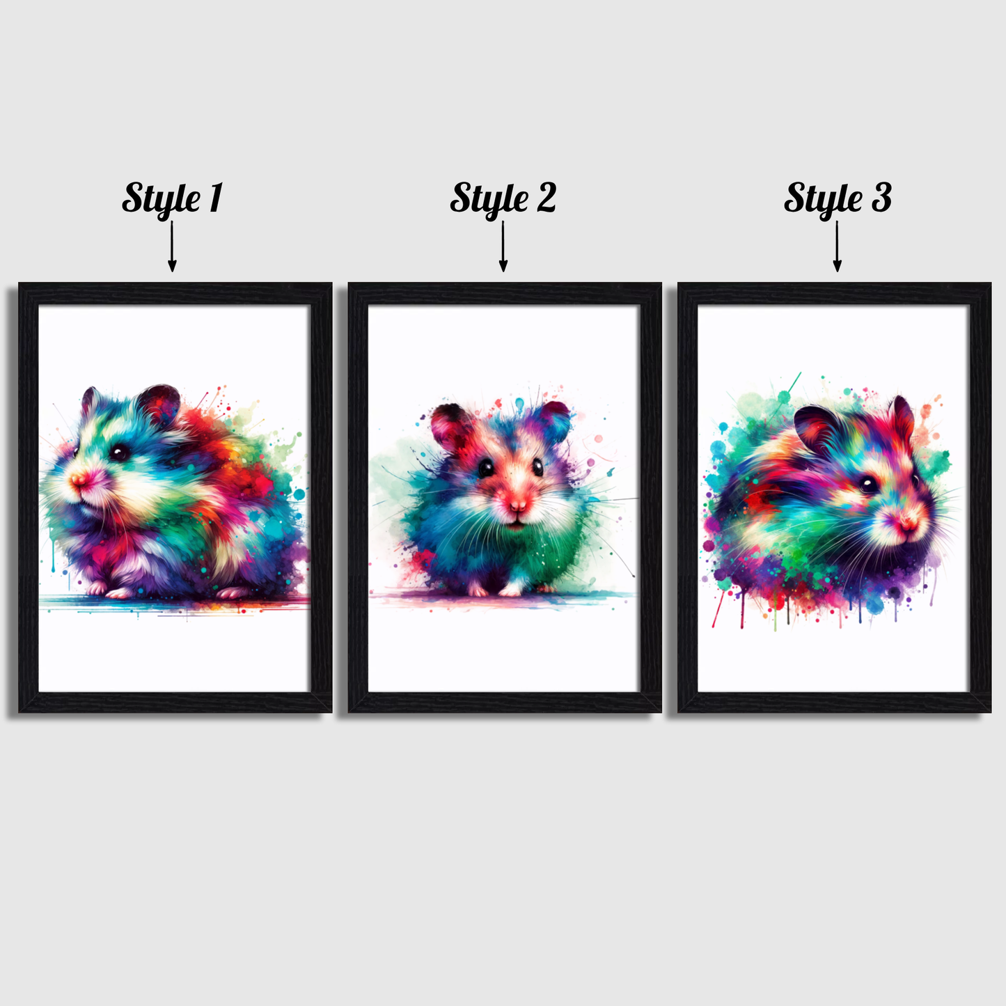 Colourful Hamster Print Set