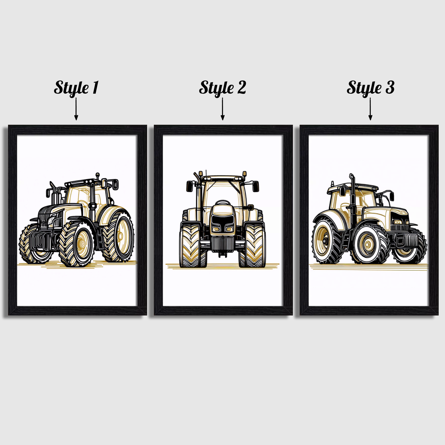 Boho Tractor Print Set