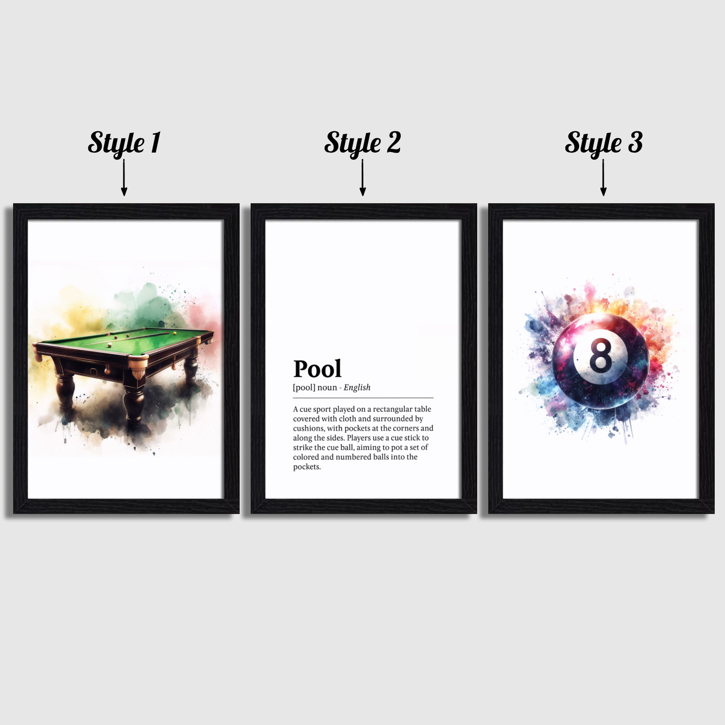 Pool Definition Print Set
