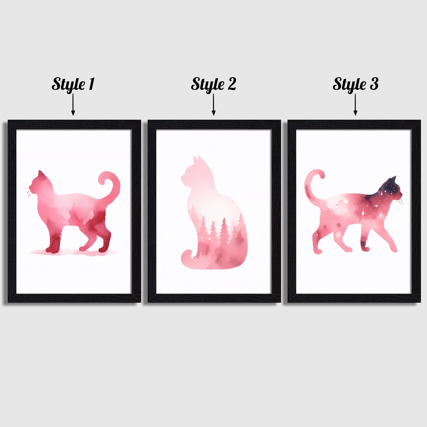 Pink Cat Print Set