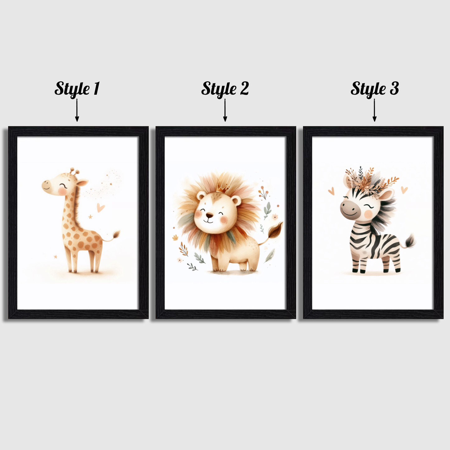 Boho Nursery Animal Print Set