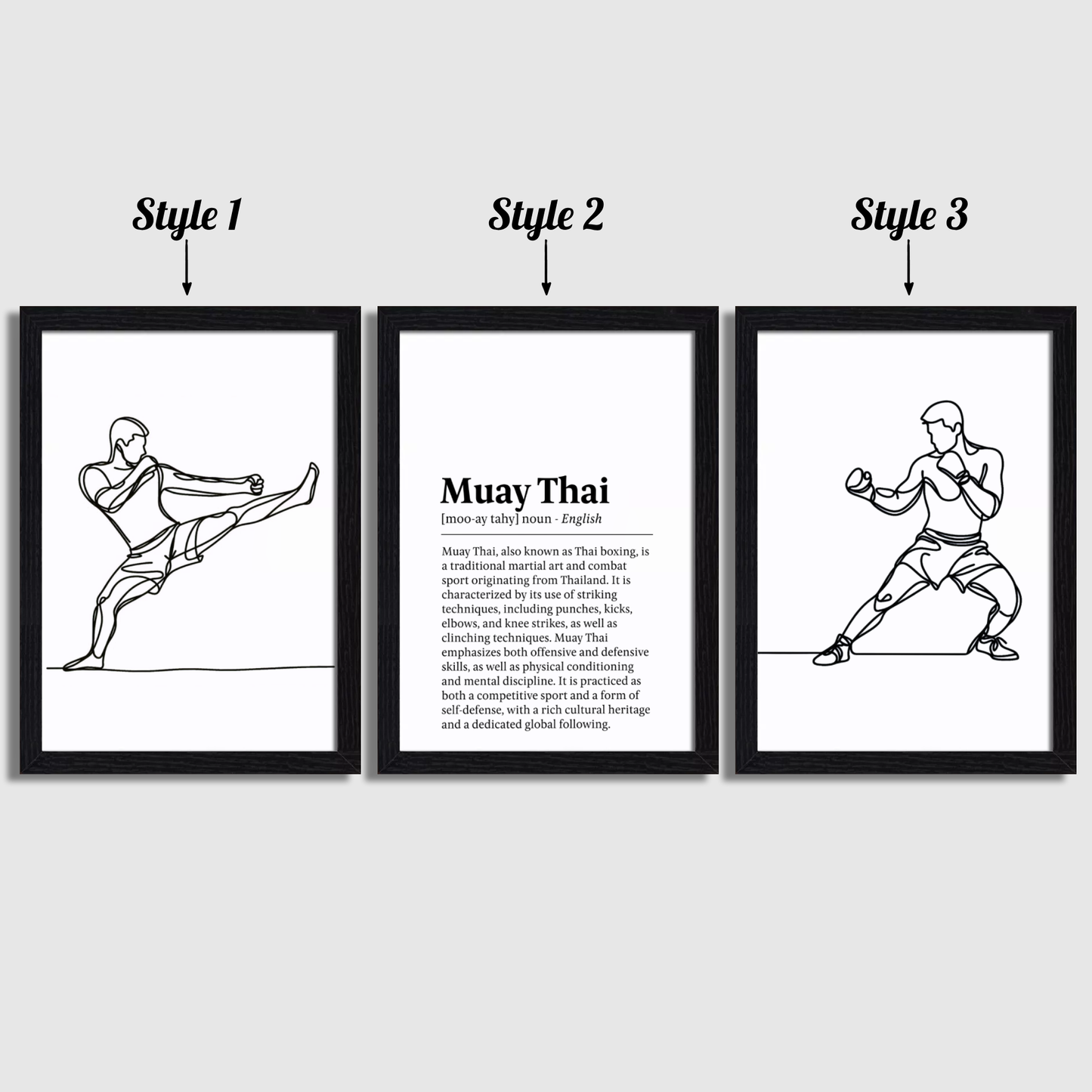 Muay Thai Definition Print Set