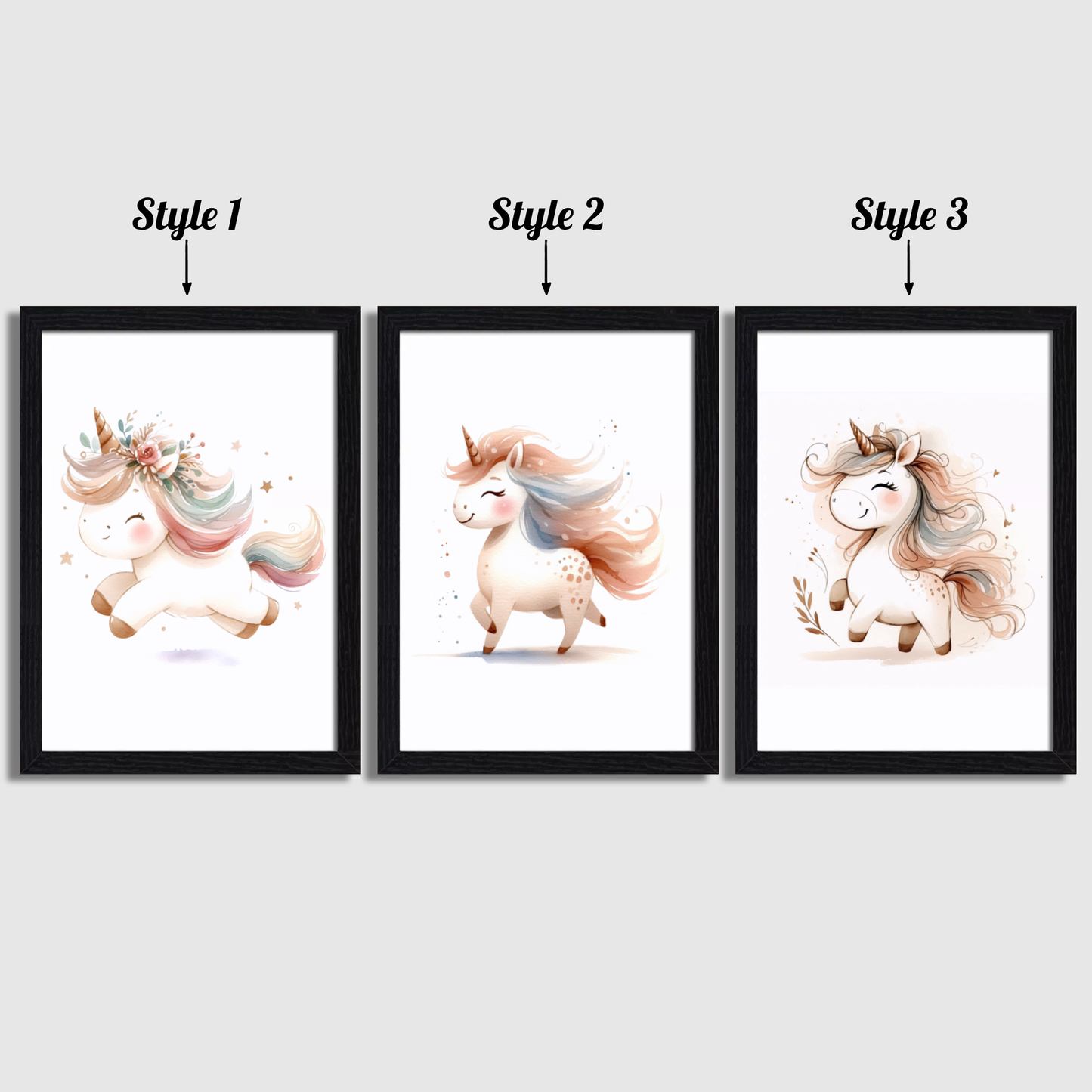 Boho Unicorn Print Set