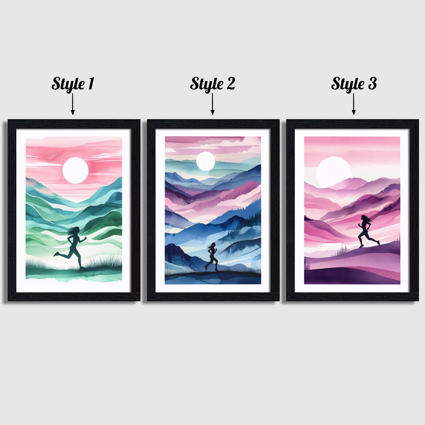 Womens Running Print Set