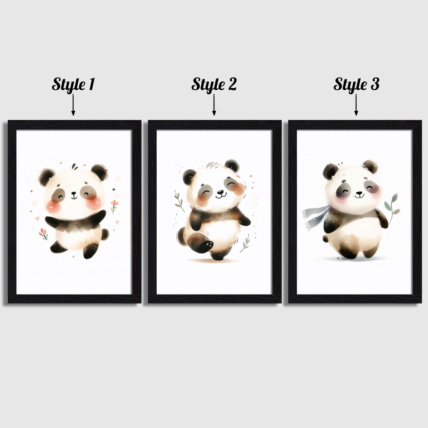 Panda Nursery Print Set