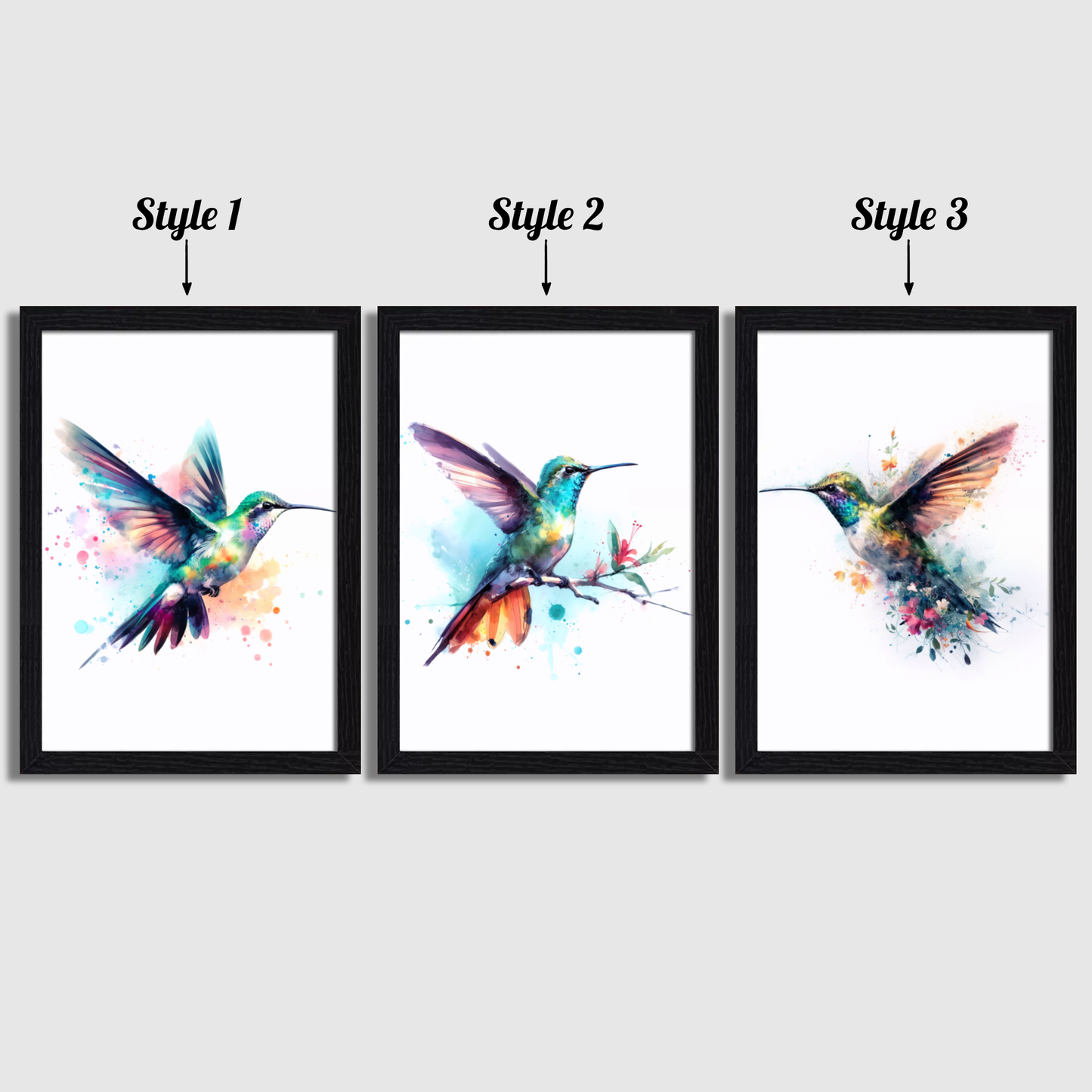 Hummingbird Print Set