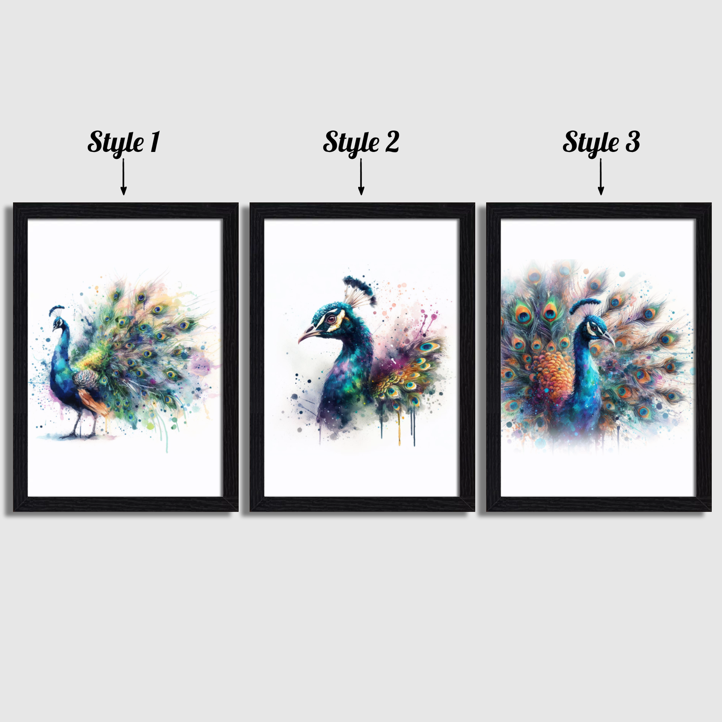 Peacock Print Set