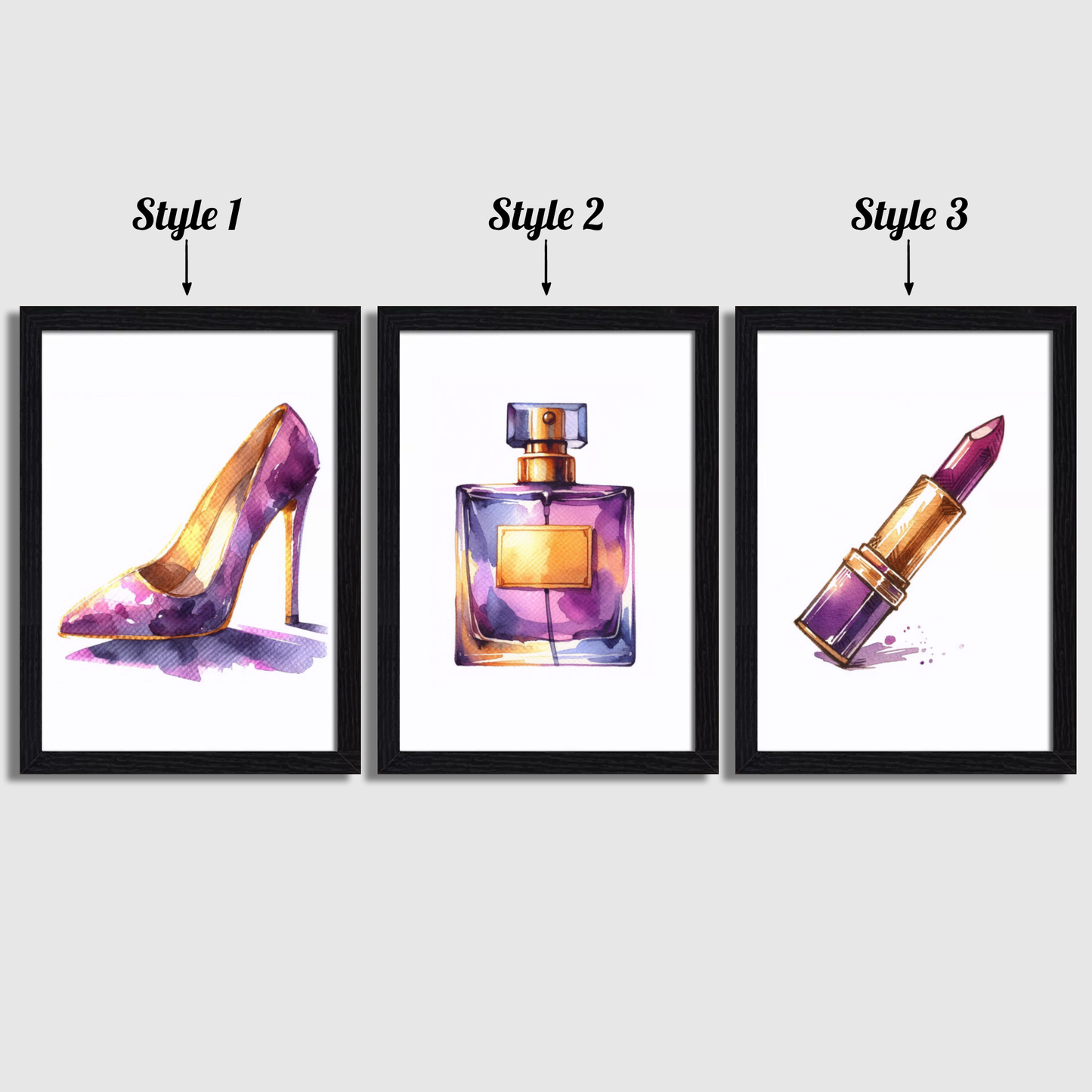Purple Perfume Print Set