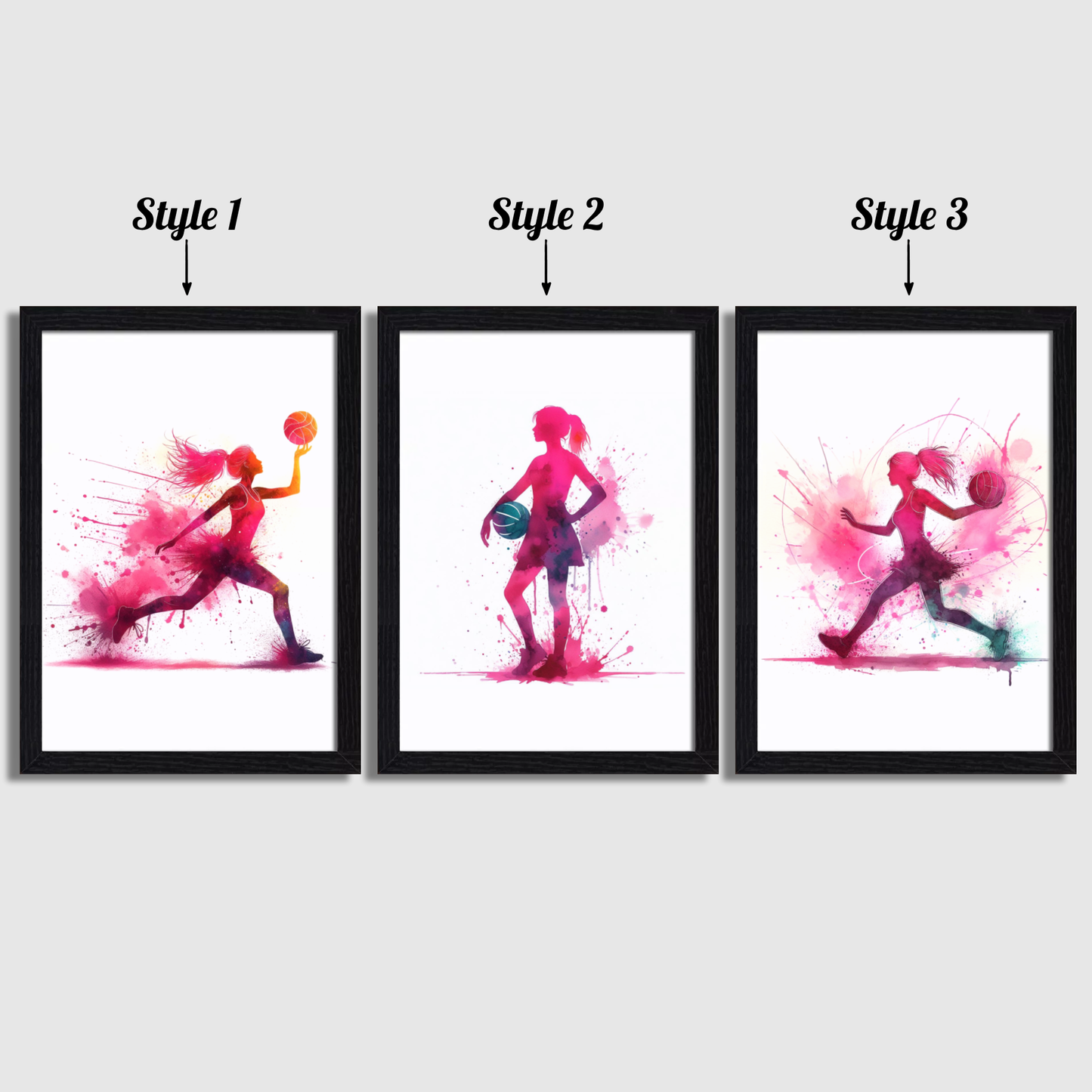 Pink Netball Print Set