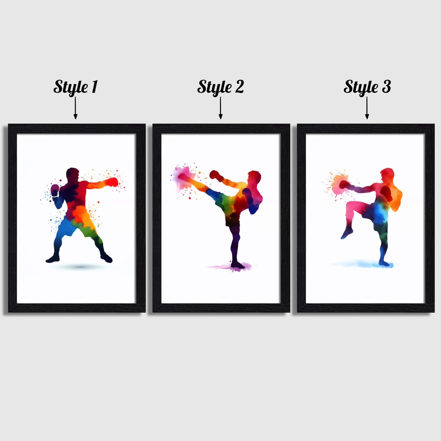 Boys Multicoloured Kickboxing Print Set
