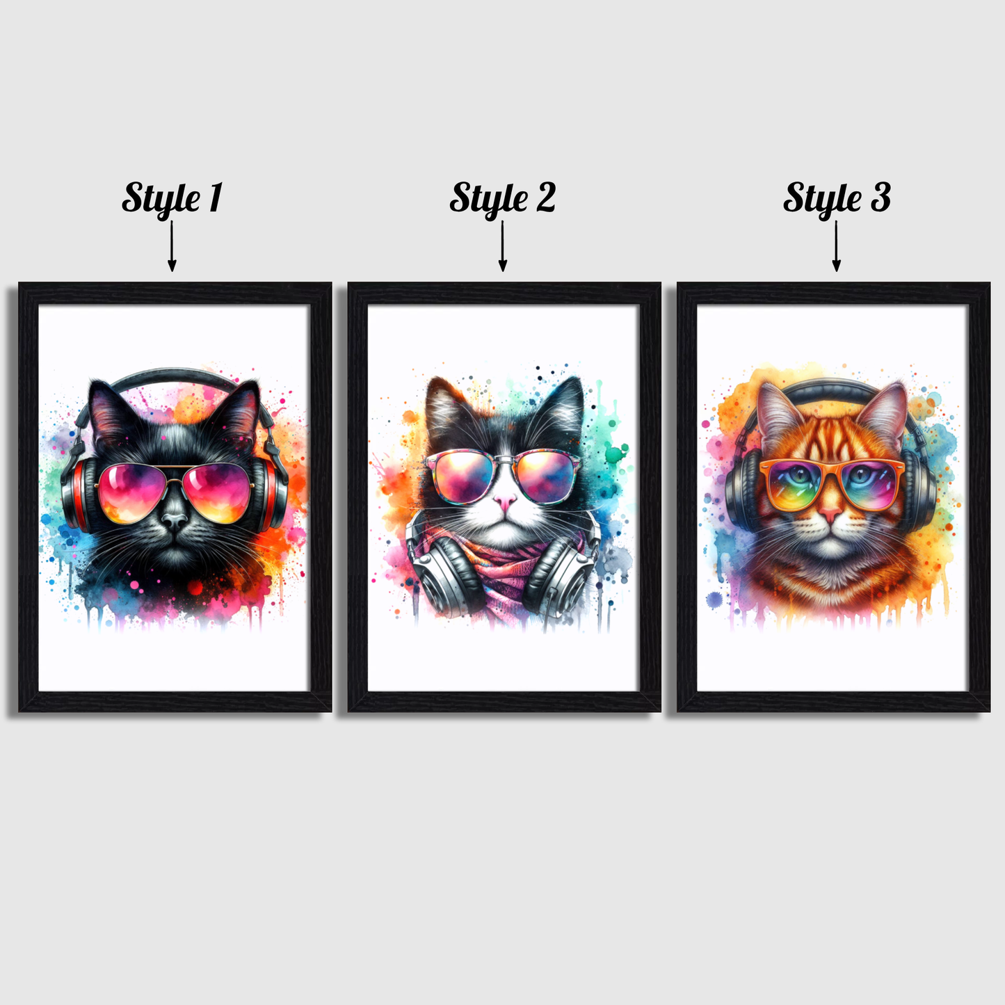 Cat Gaming Print Set