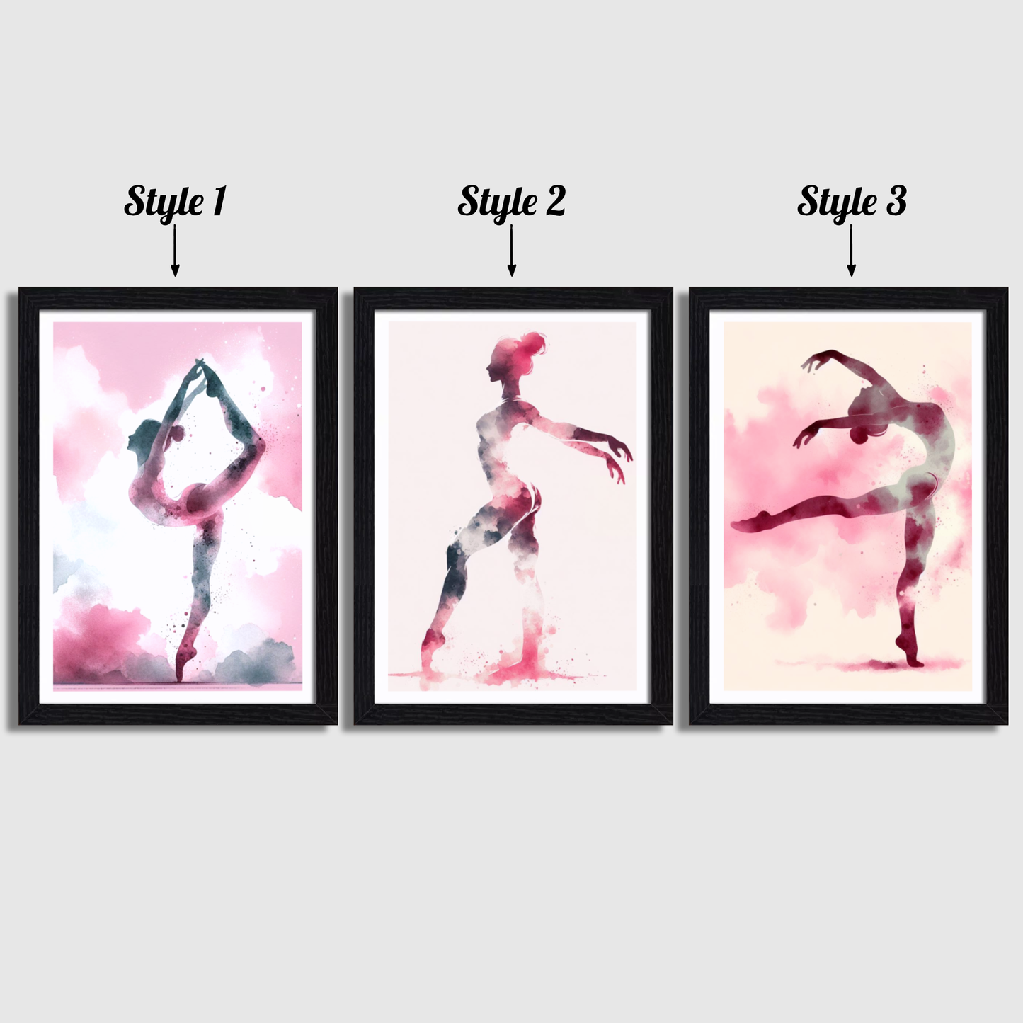 Pink Gymnastics Print Set