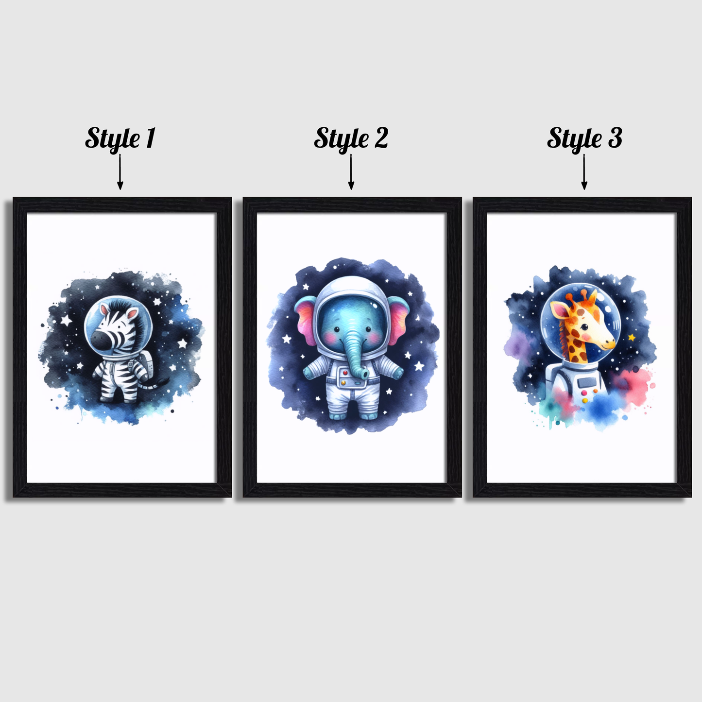 Animal Astronaut Print Set