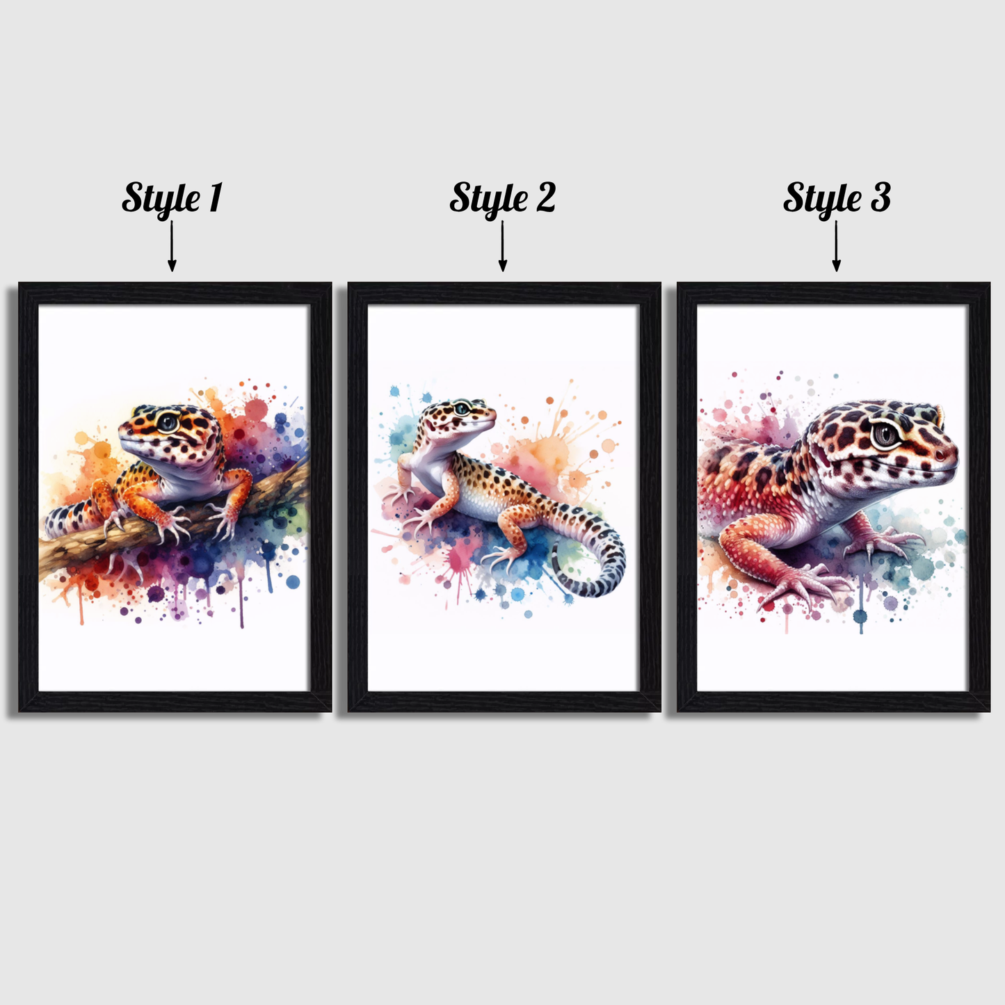 Leopard Gecko Print Set