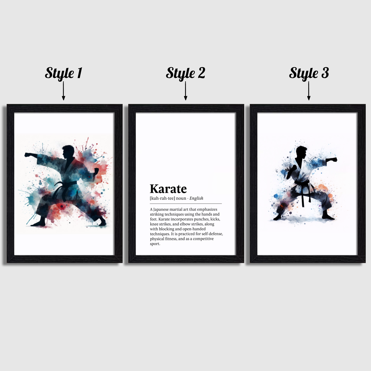 Karate Definition Print Set