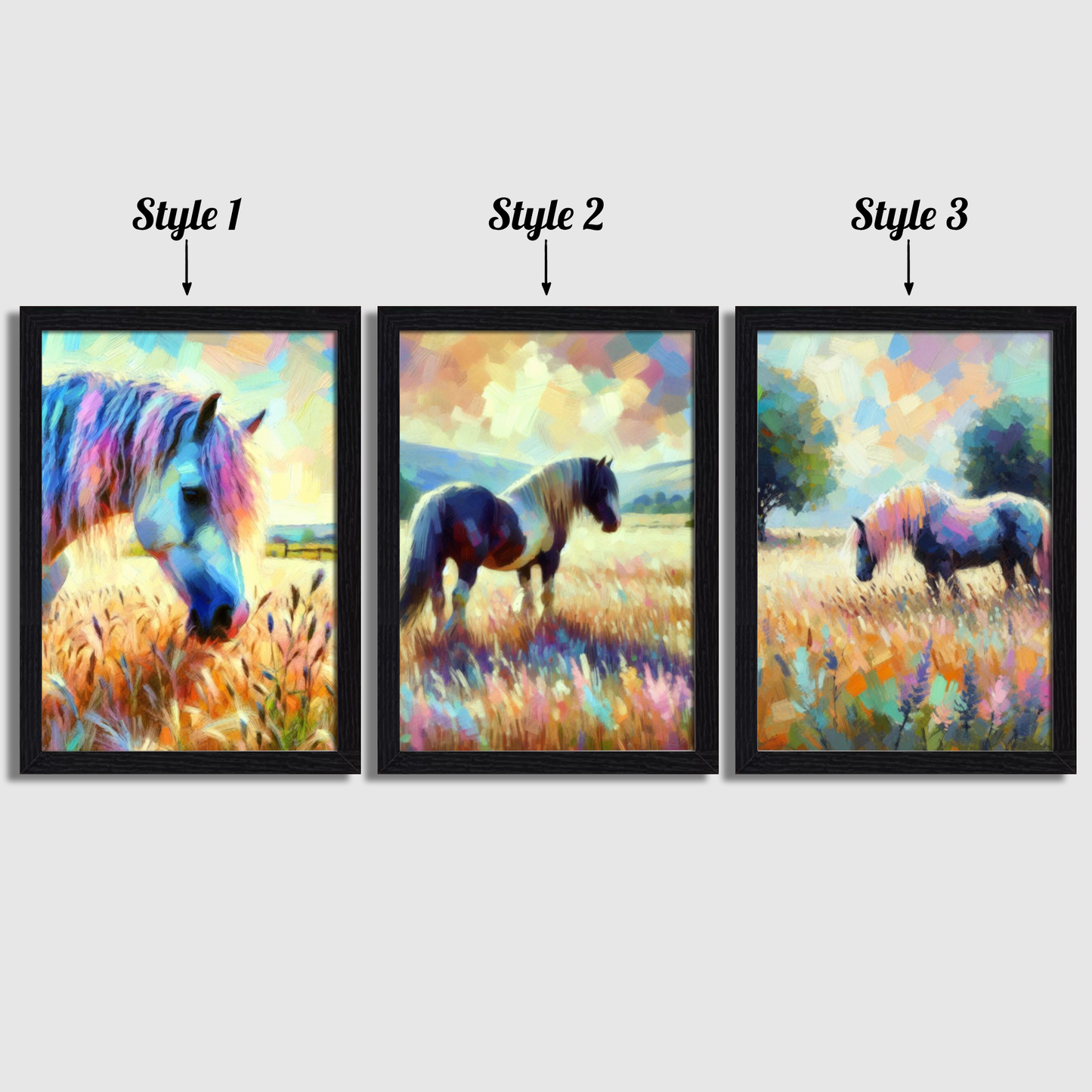 Horse Painting Print Set