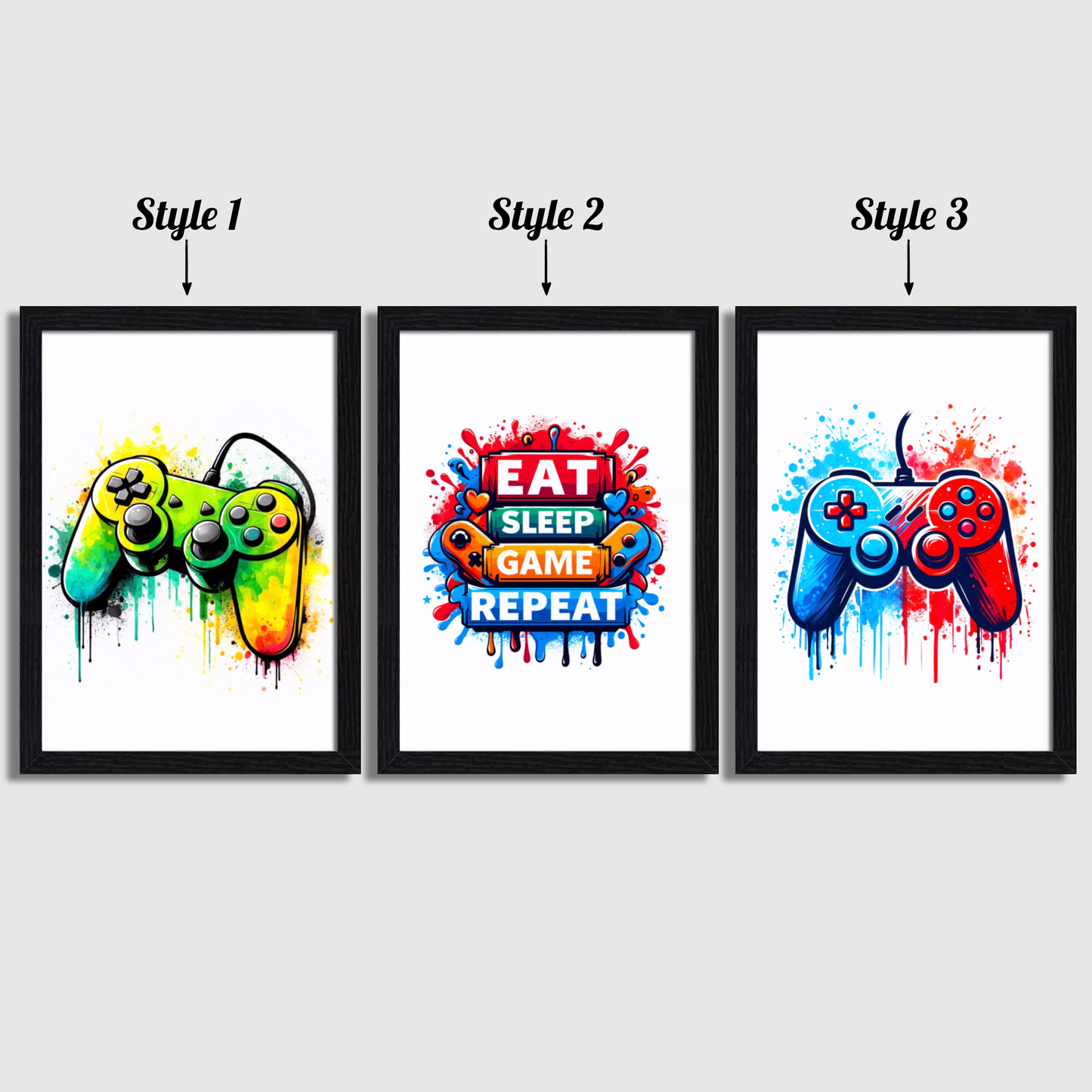 Eat Sleep Game Repeat Print Set