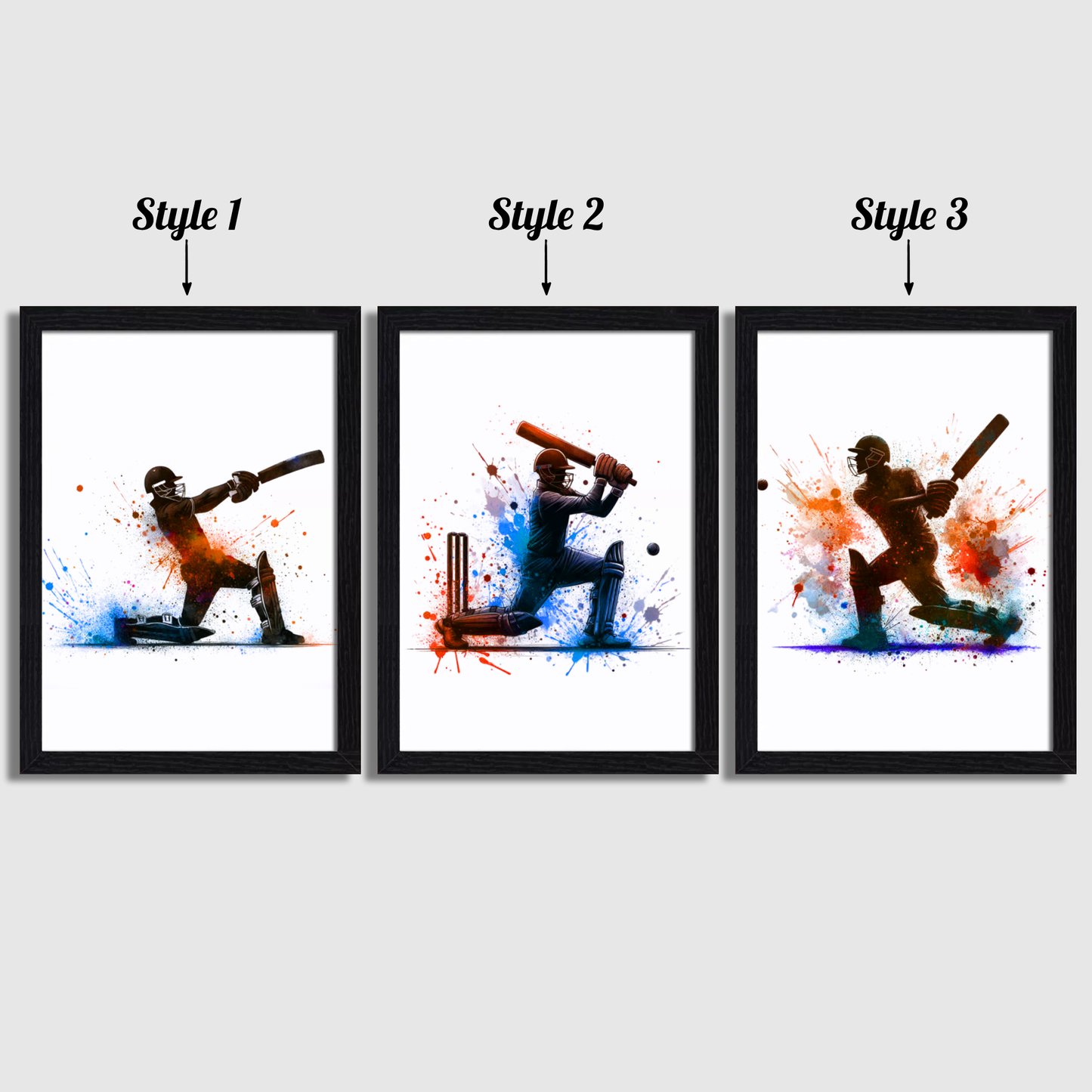 Orange Cricket Print Set