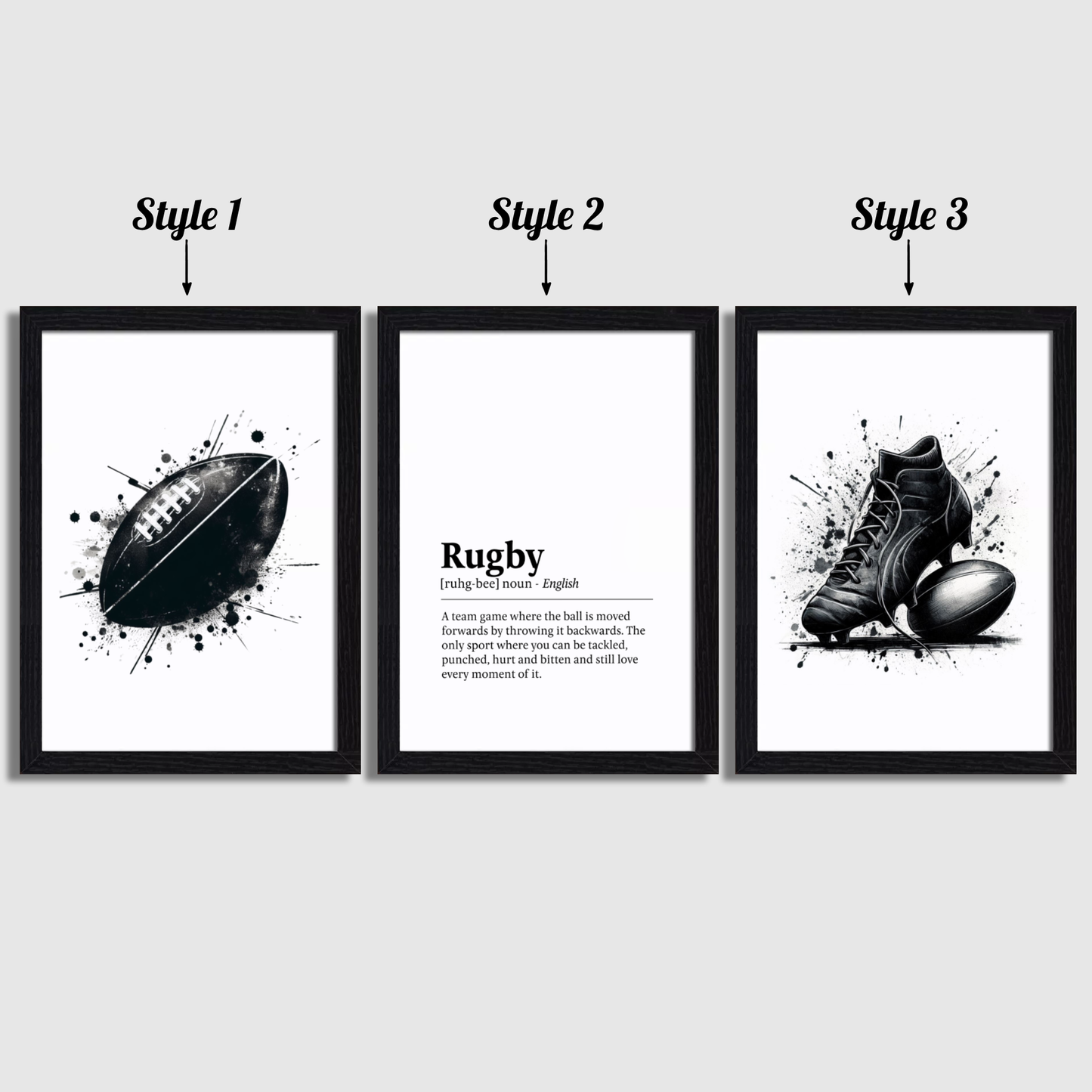 Rugby Definition Print Set