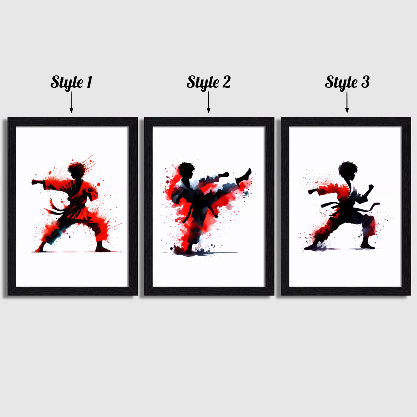 Boys Red Karate Print Set