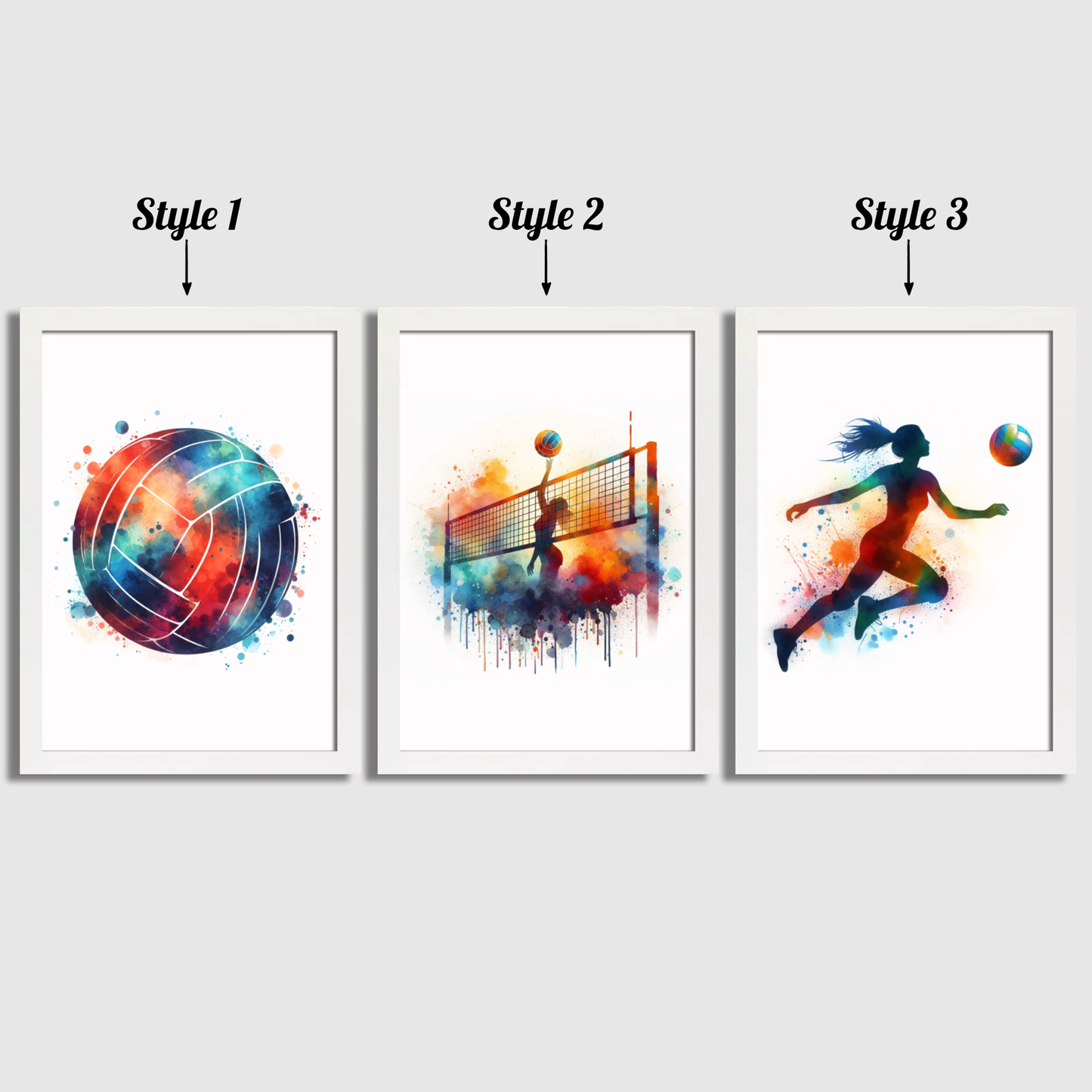 Multicoloured Volleyball Print Set