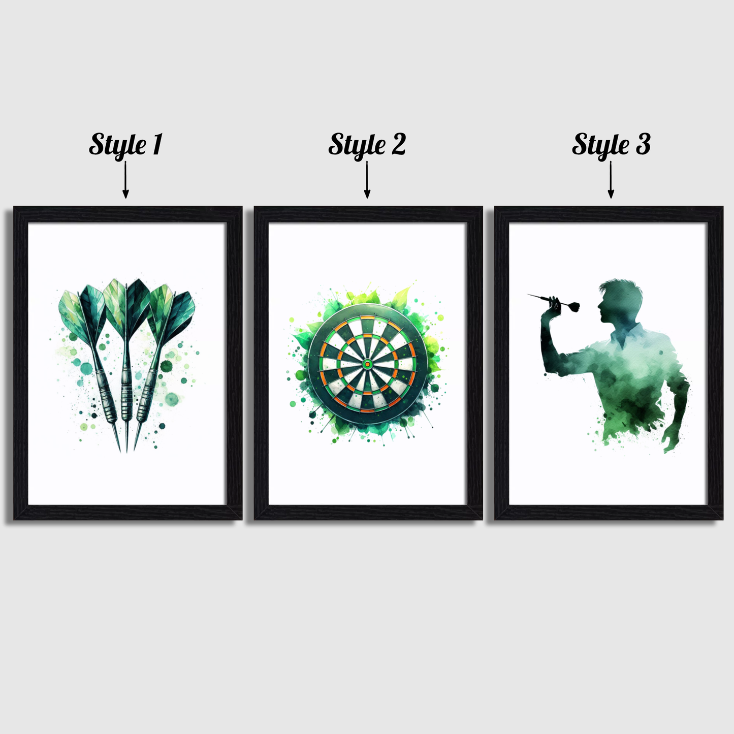 Green Darts Print Set