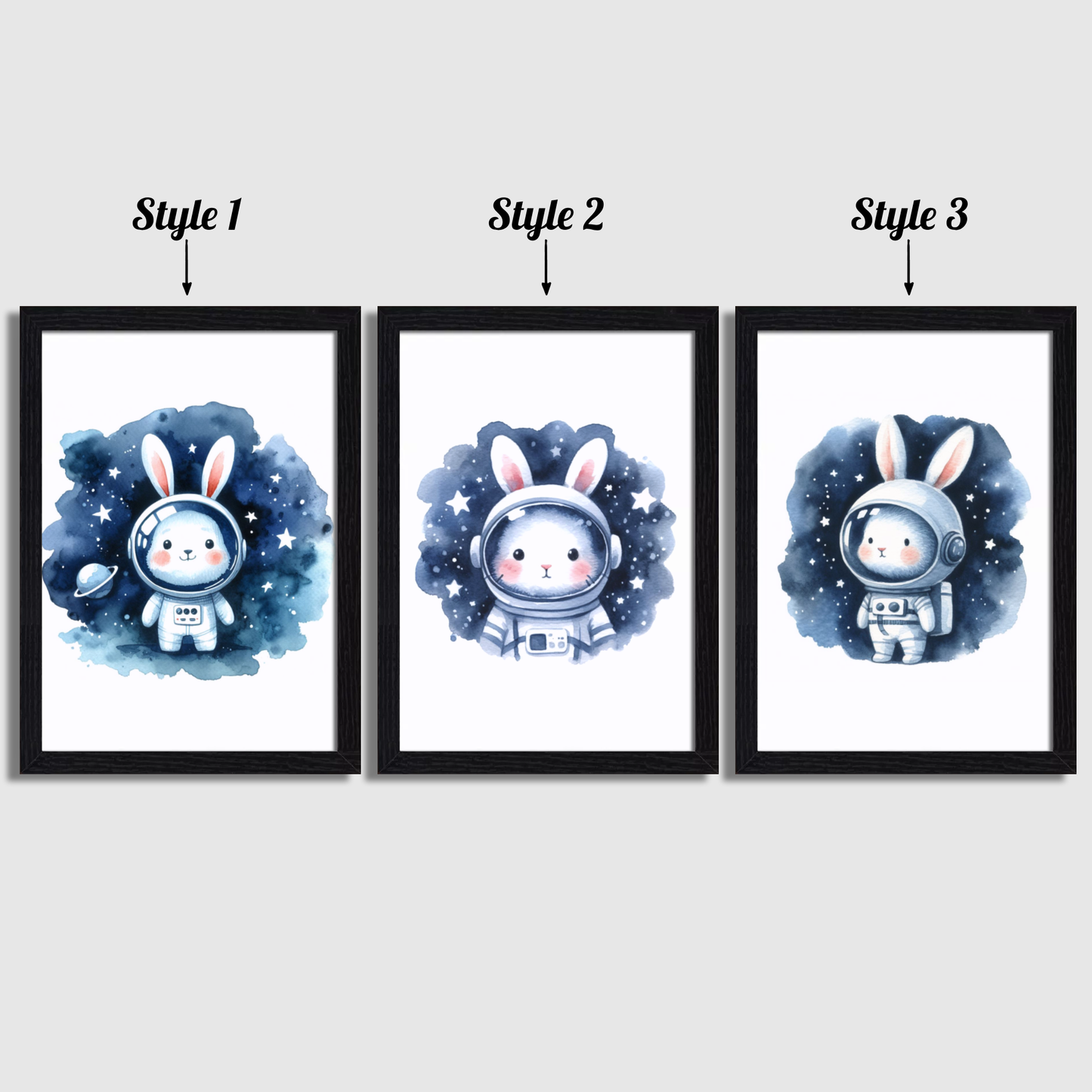 Bunny Astronaut Print Set