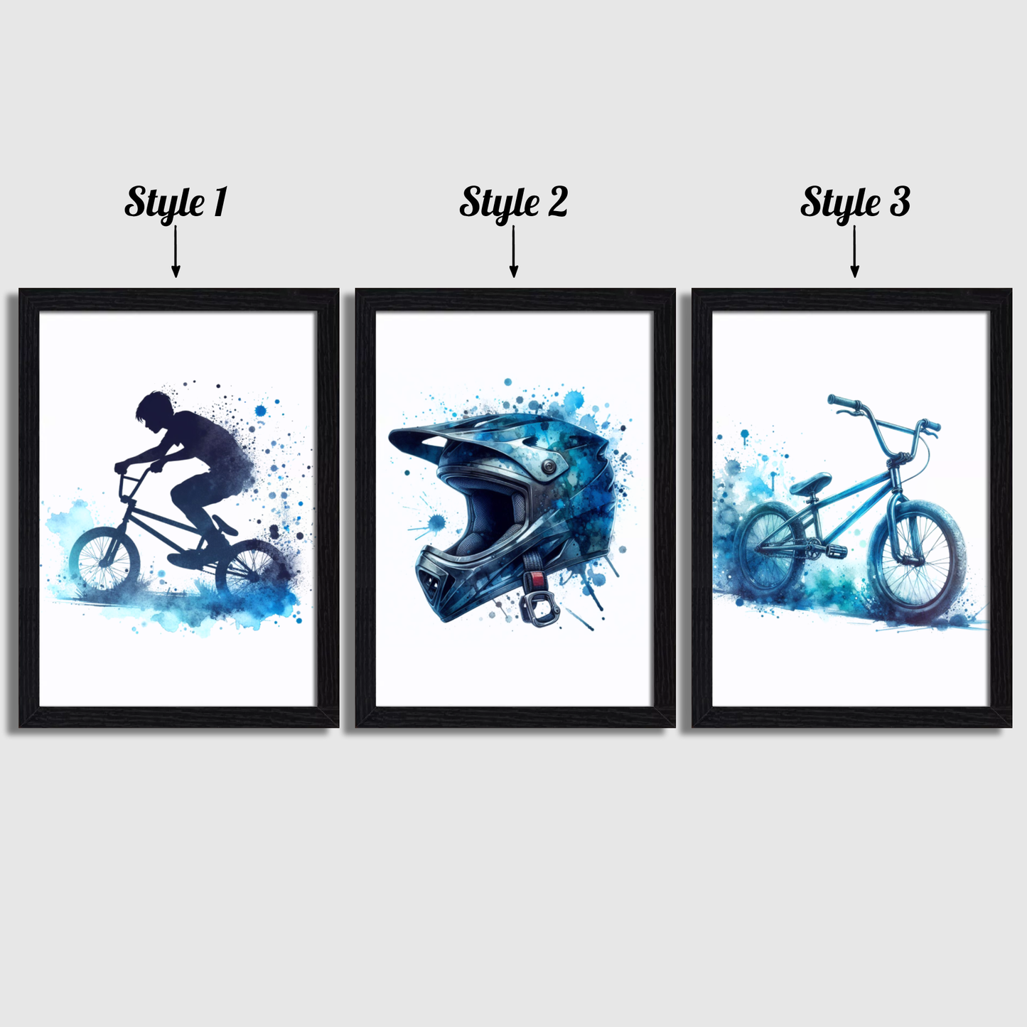 Blue BMX Print Set