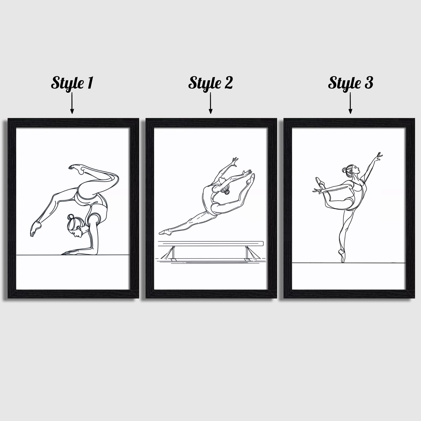 Minimal Gymnastics Print Set