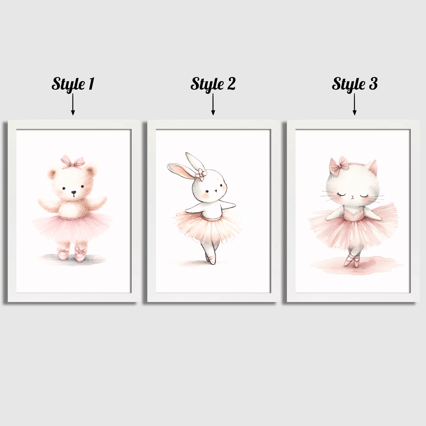 Animal Ballet Print Set