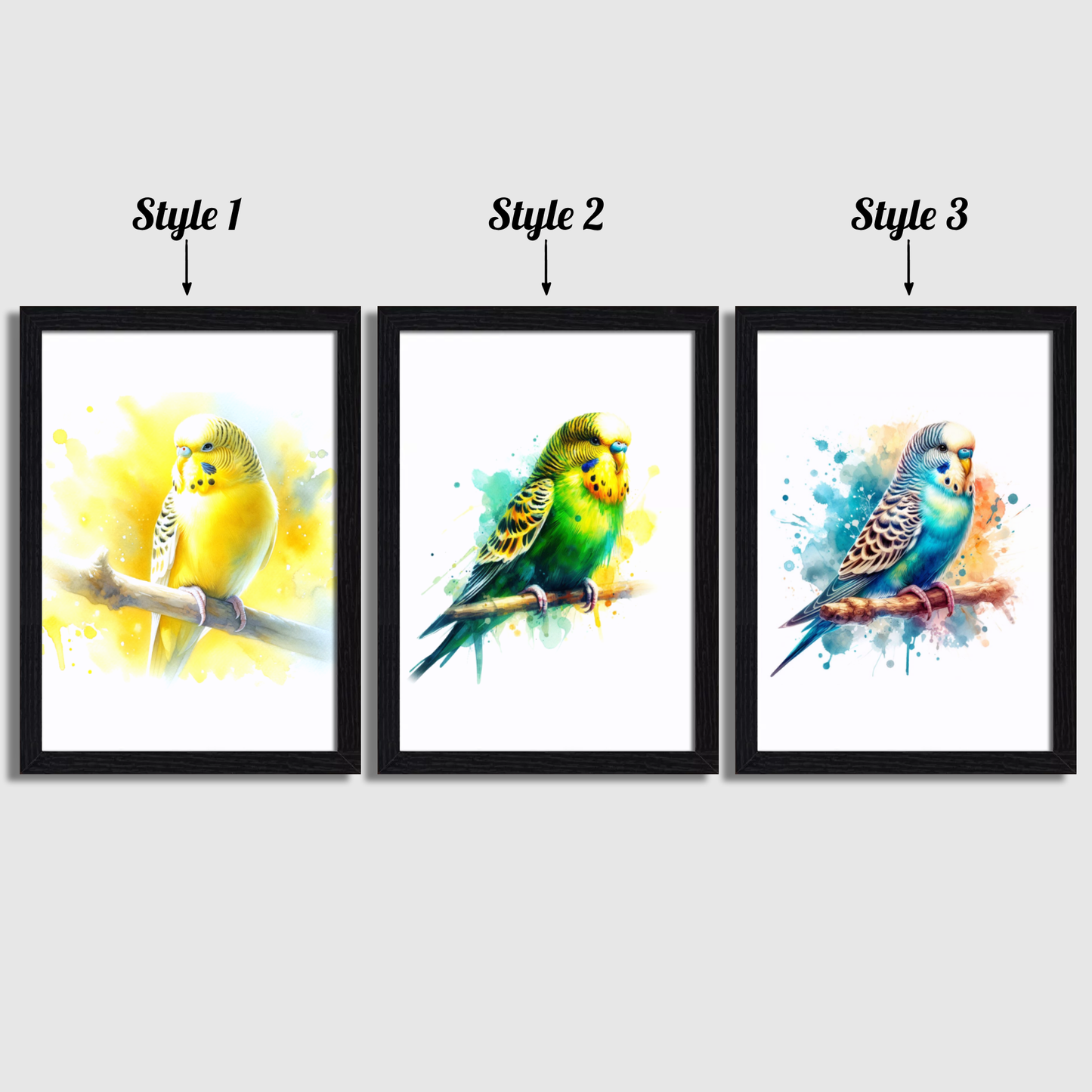 Budgie Print Set