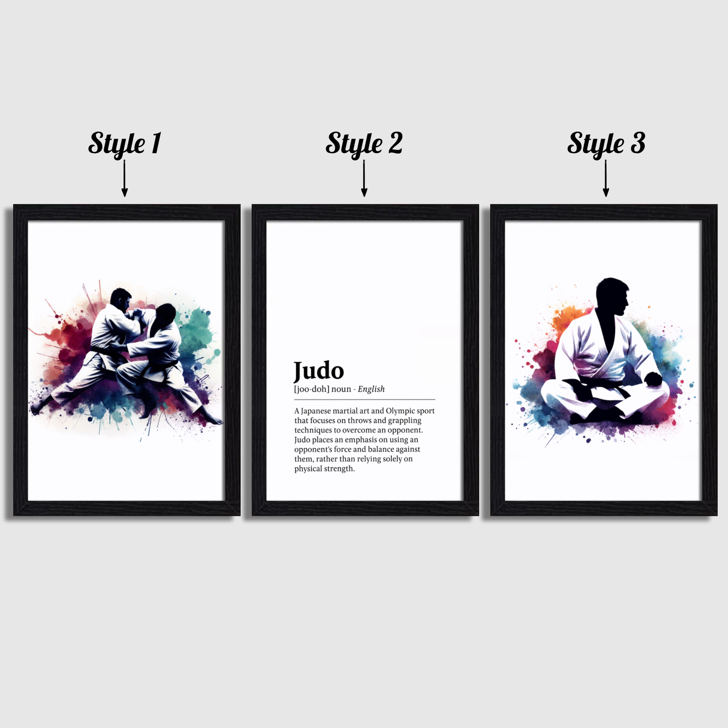 Judo Definition Print Set