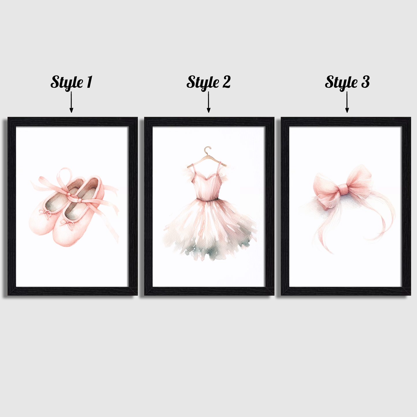 Watercolour Ballet Print Set