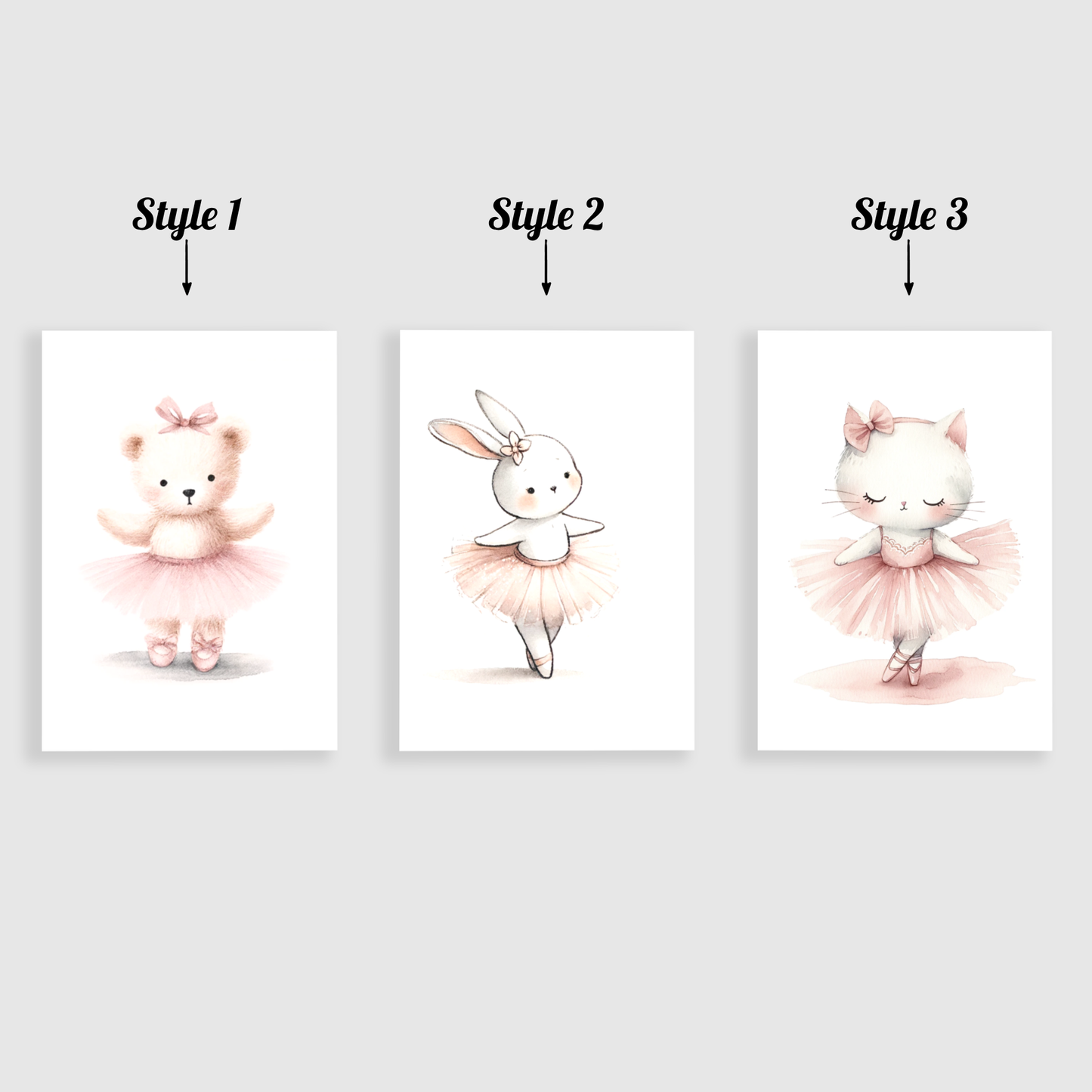 Animal Ballet Print Set
