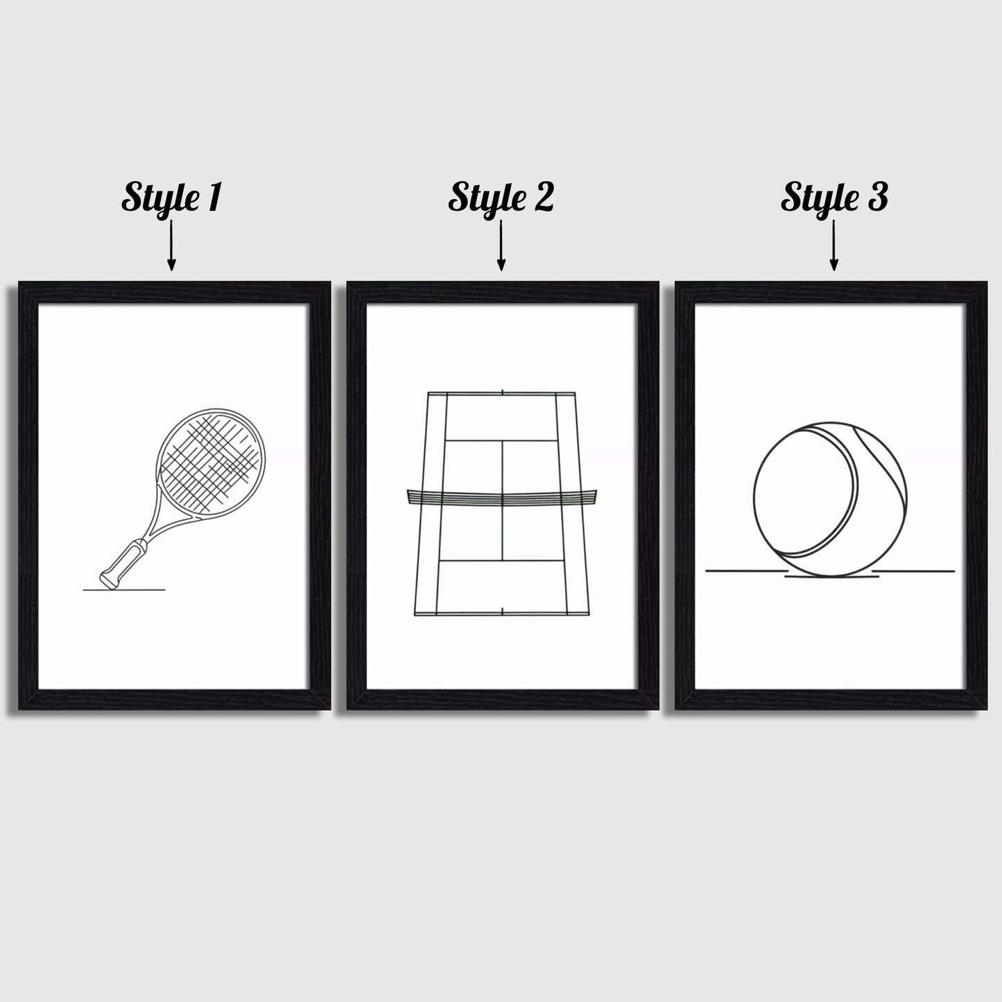 Minimal Tennis Print Set